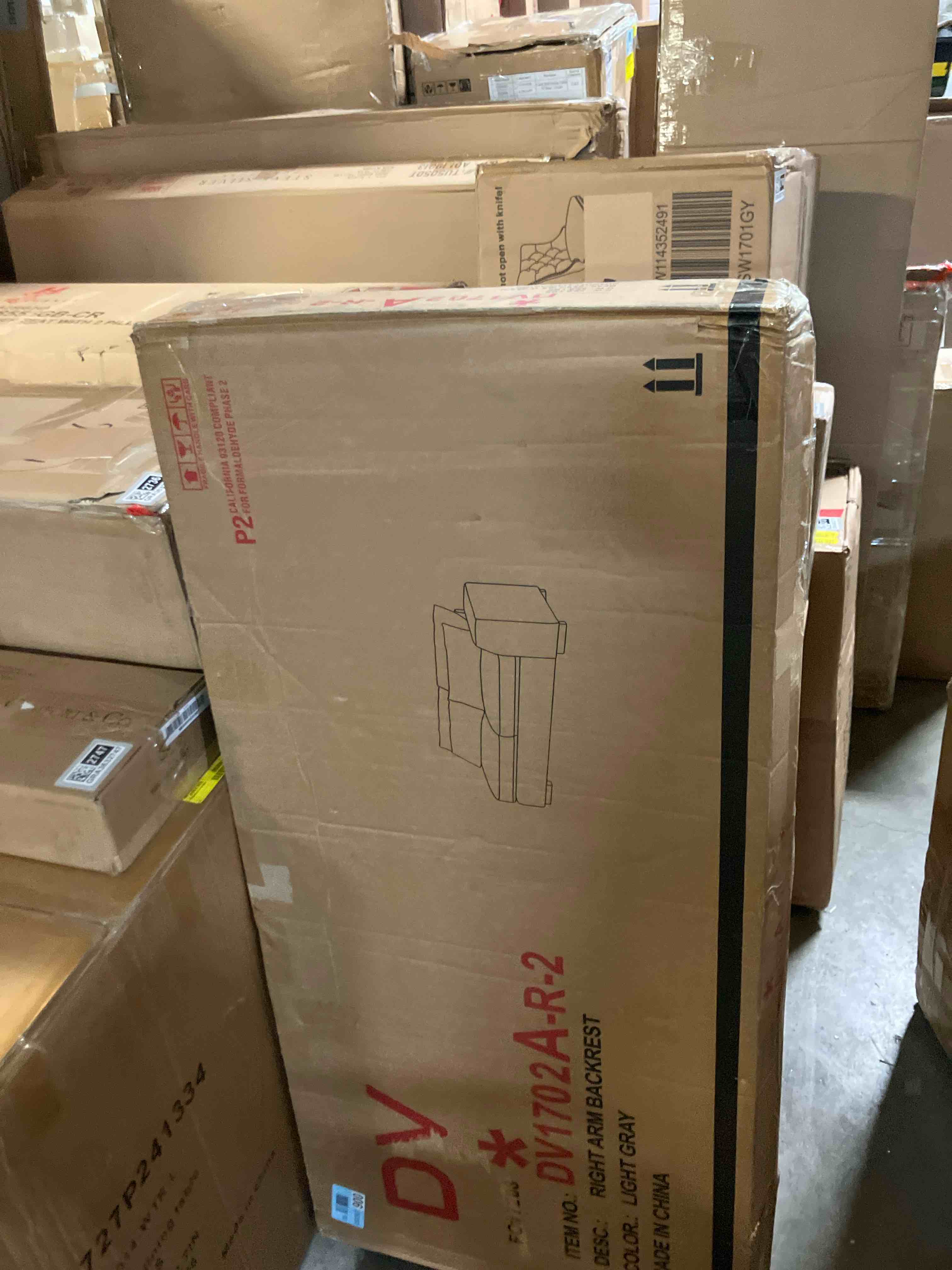 Condition photo showing As Is for Loveseat Cloud Couch for Living Room, Spring Cushion?Comfy Modern Chenille Sofa, Grey(Backrest only)