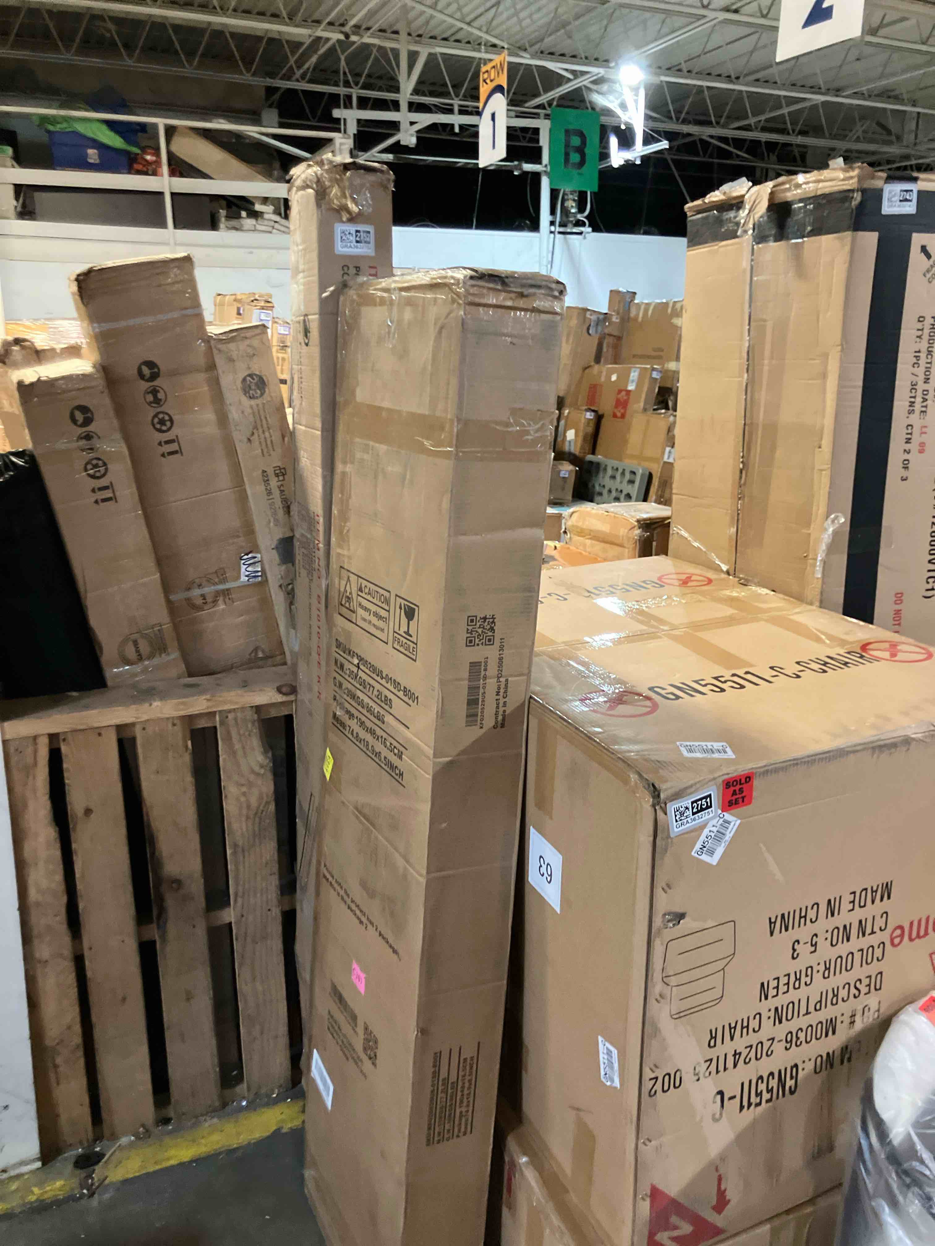 Condition photo showing New/Like New for Fluted 9-Drawer Dresser 57''W Wood Wide Chest Of Drawers With Metal Handle,Adjustable Feet (Box 2 missing box 1)