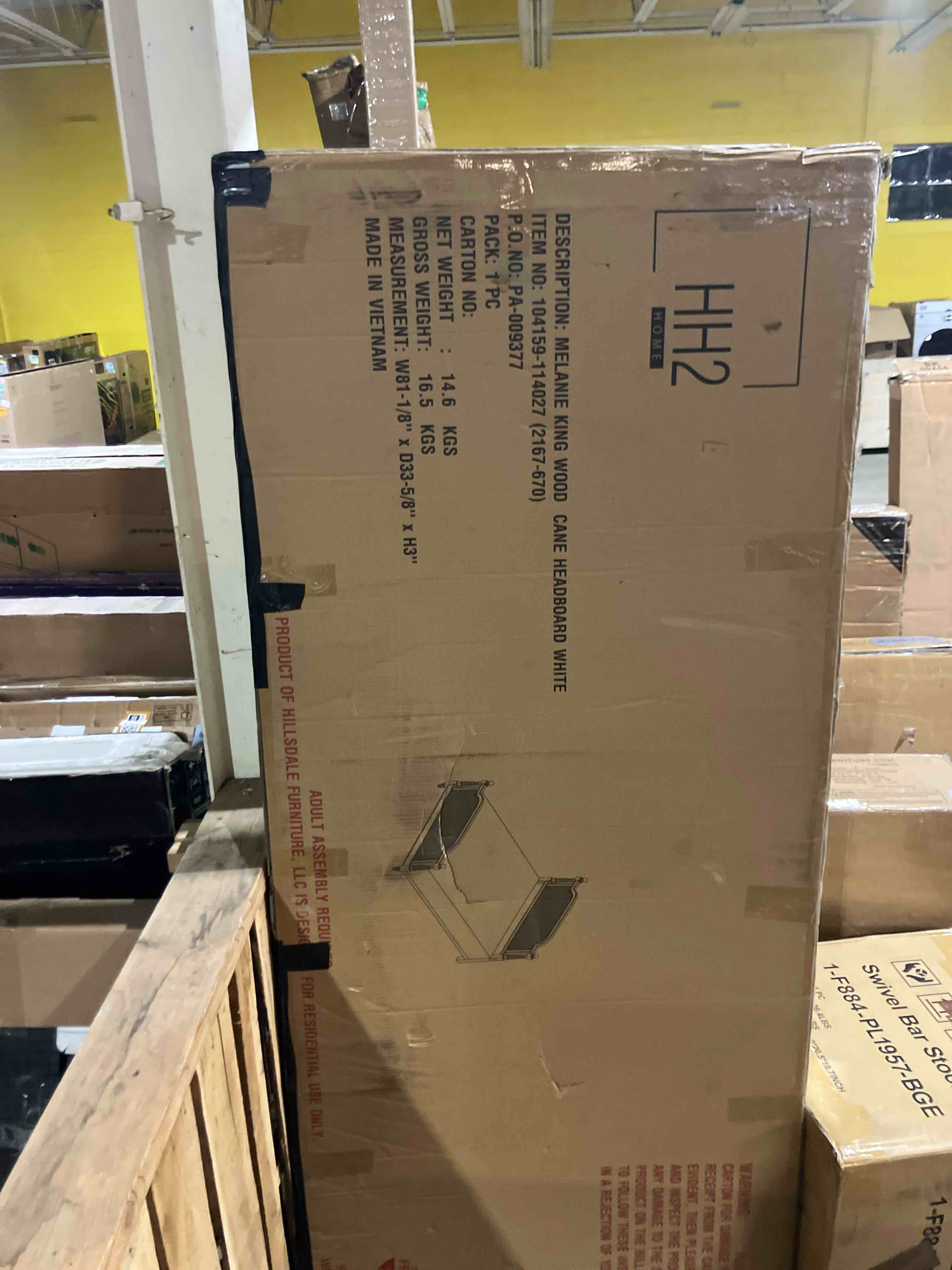 Condition photo showing New/Like New for Melanie Headboard - King - Headboard Frame Not Included