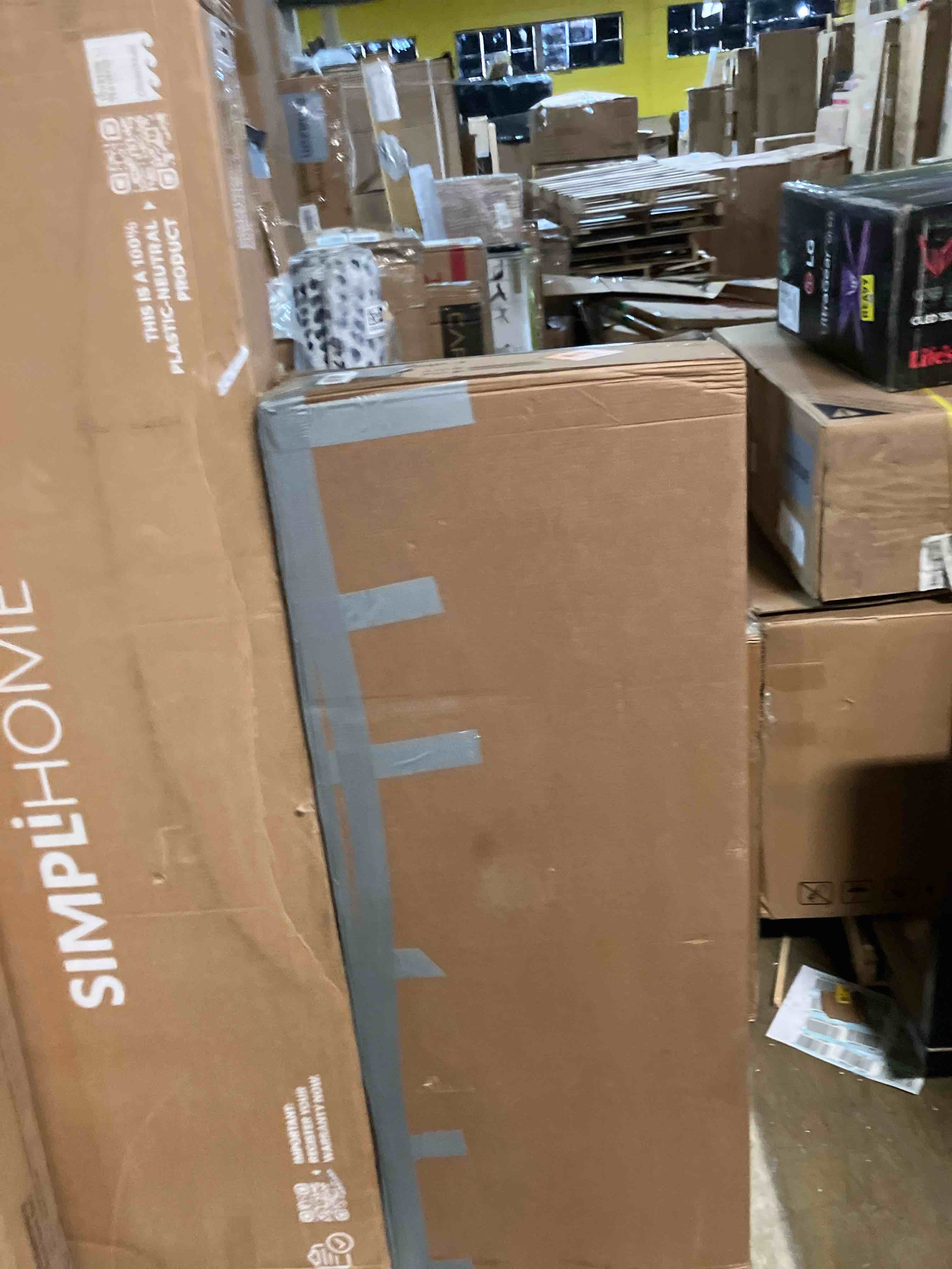 Condition photo showing New/Like New for Walker Edison Mid-Century Modern Grooved Handle Wood 6-Drawer Dresser, 52 Inch, Natural Pine