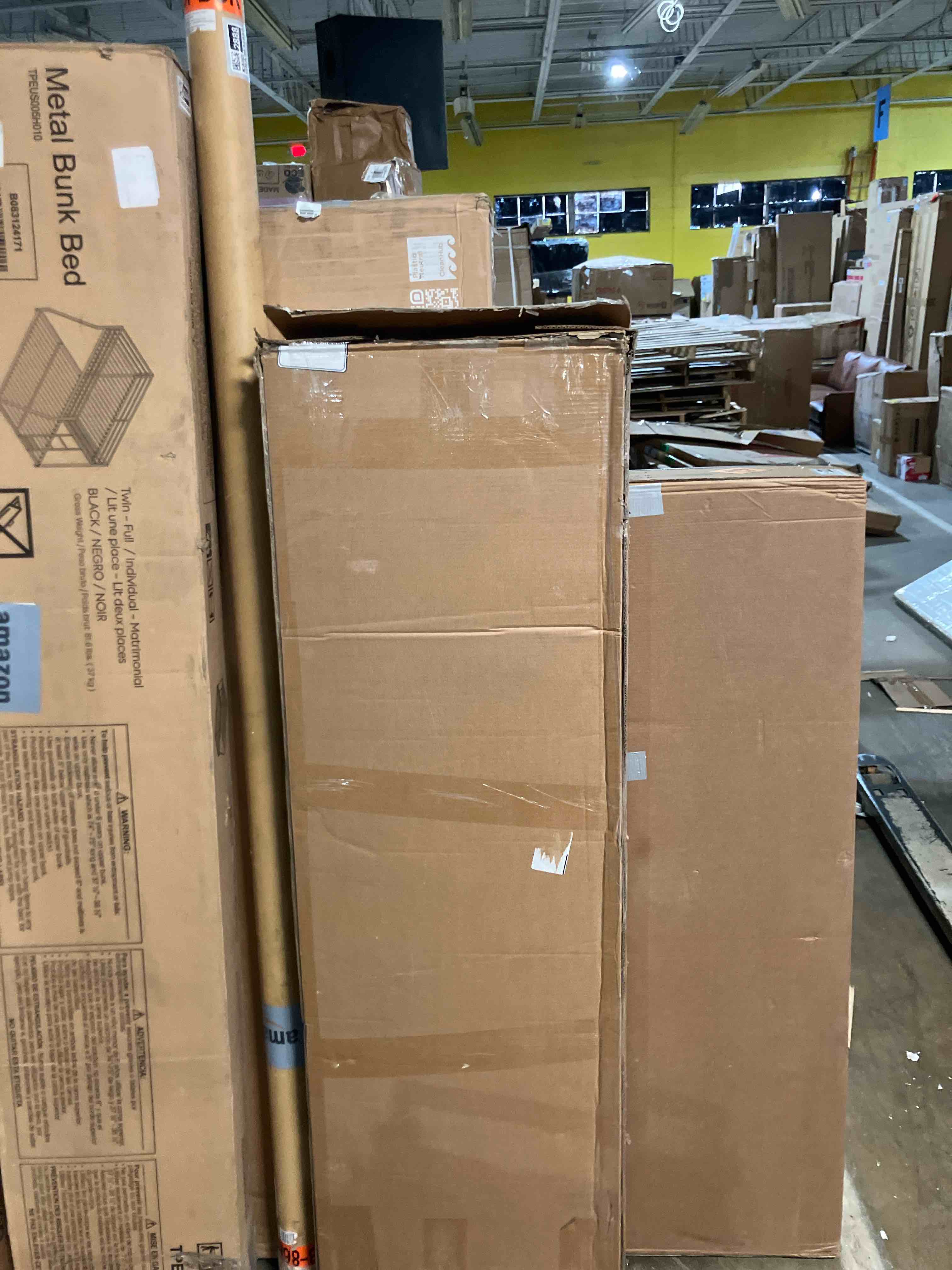 Condition photo showing New/Like New for Allewie Queen Size Metal Platform Bed Frame with Victorian Style Wrought Iron-Art Headboard/Footboard, No Box Spring Required, Black