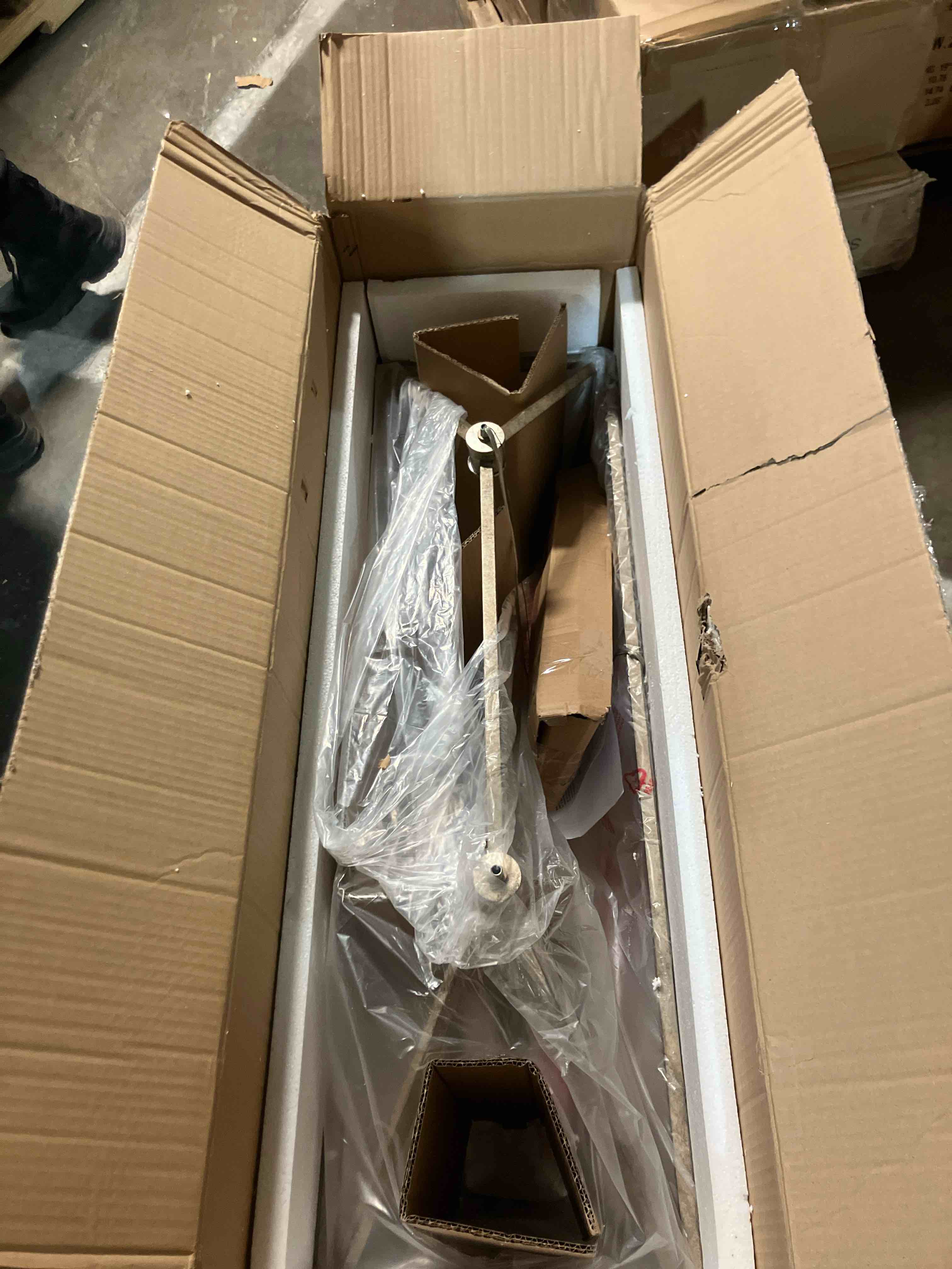 Condition photo showing New/Like New for 3245-VG-Millennium Lighting-5 Light Island-68 Inch Tall and 40 Inch Wide-Vintage Gold Finish