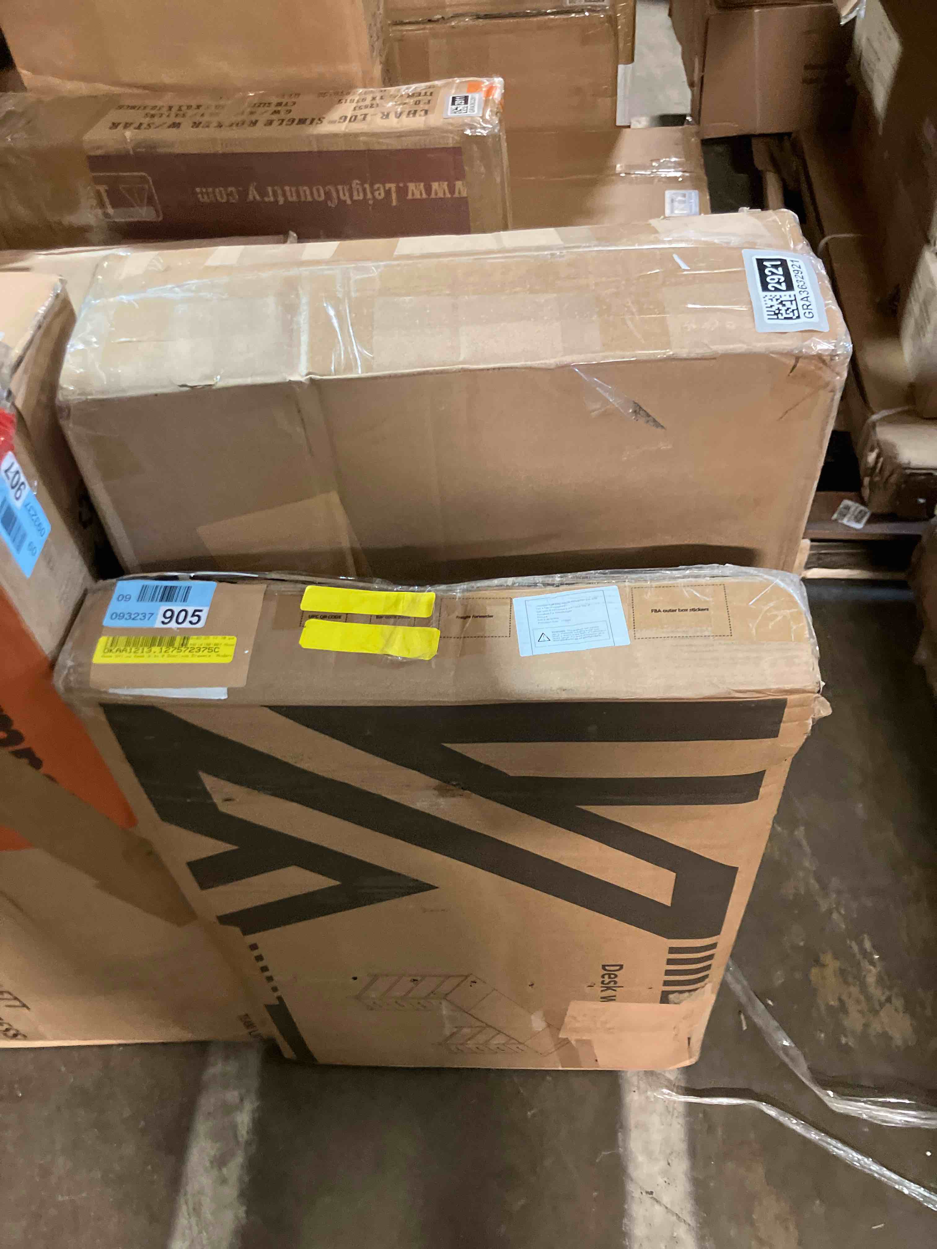 Condition photo showing New/Like New for Home Office Desk With 8 Spacious Fabric Drawers, Modern Writing Desk With Sturdy Design, Corner Desk With Reversible Structure