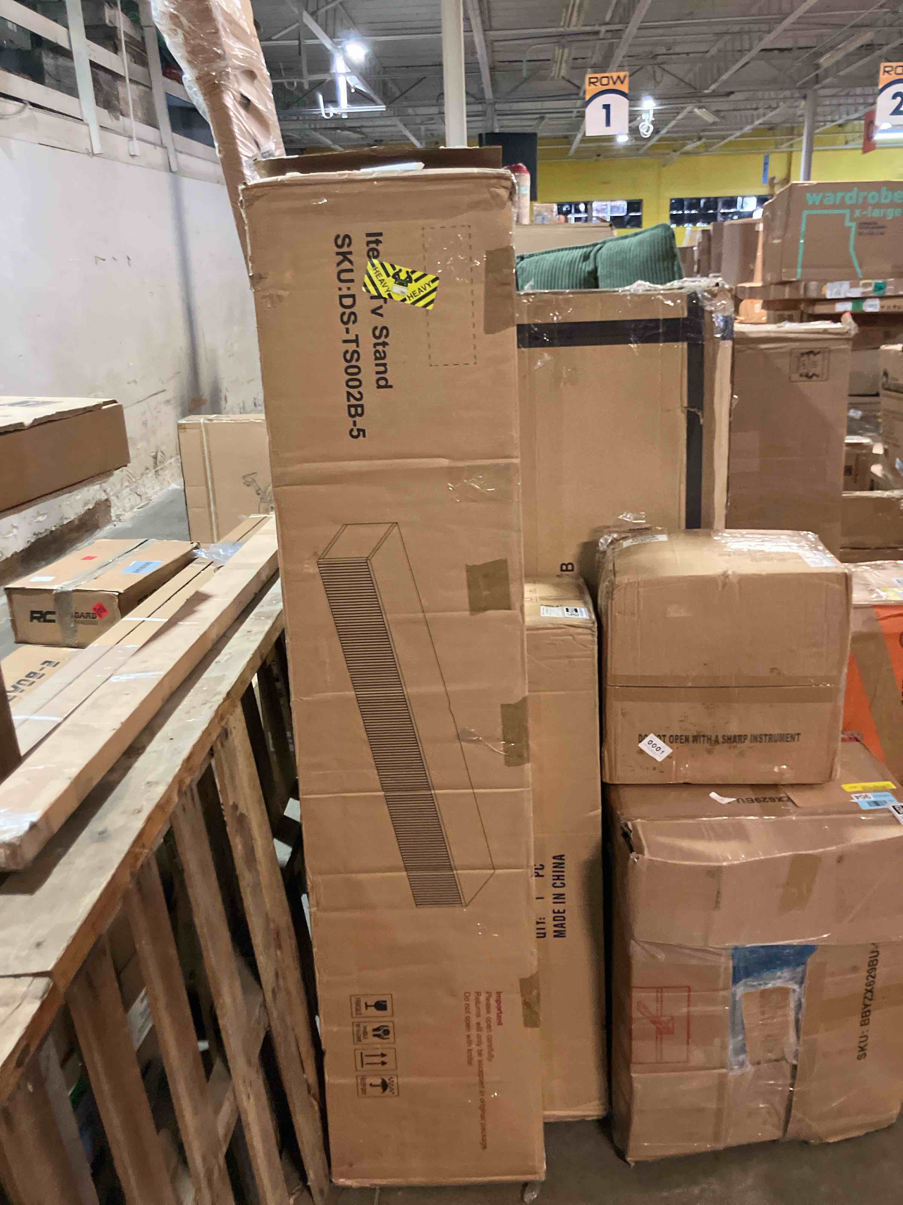 Condition photo showing New/Like New for Calonne Floating Fluted TV Stand Up to 70" TV