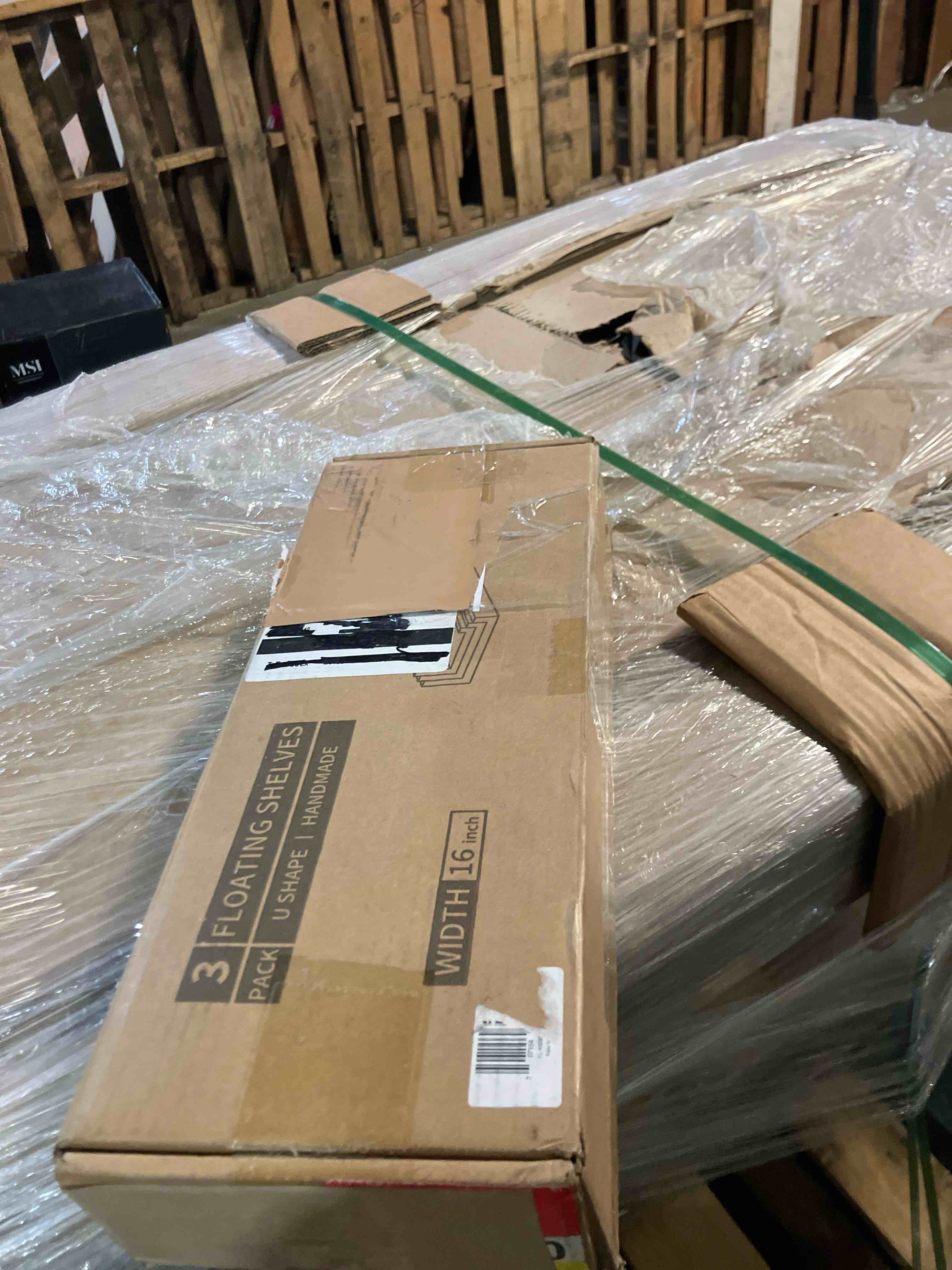 Condition photo showing New/Like New for Wall-Mounted Floating Shelves for Bedroom, Living Room (Set of 3)