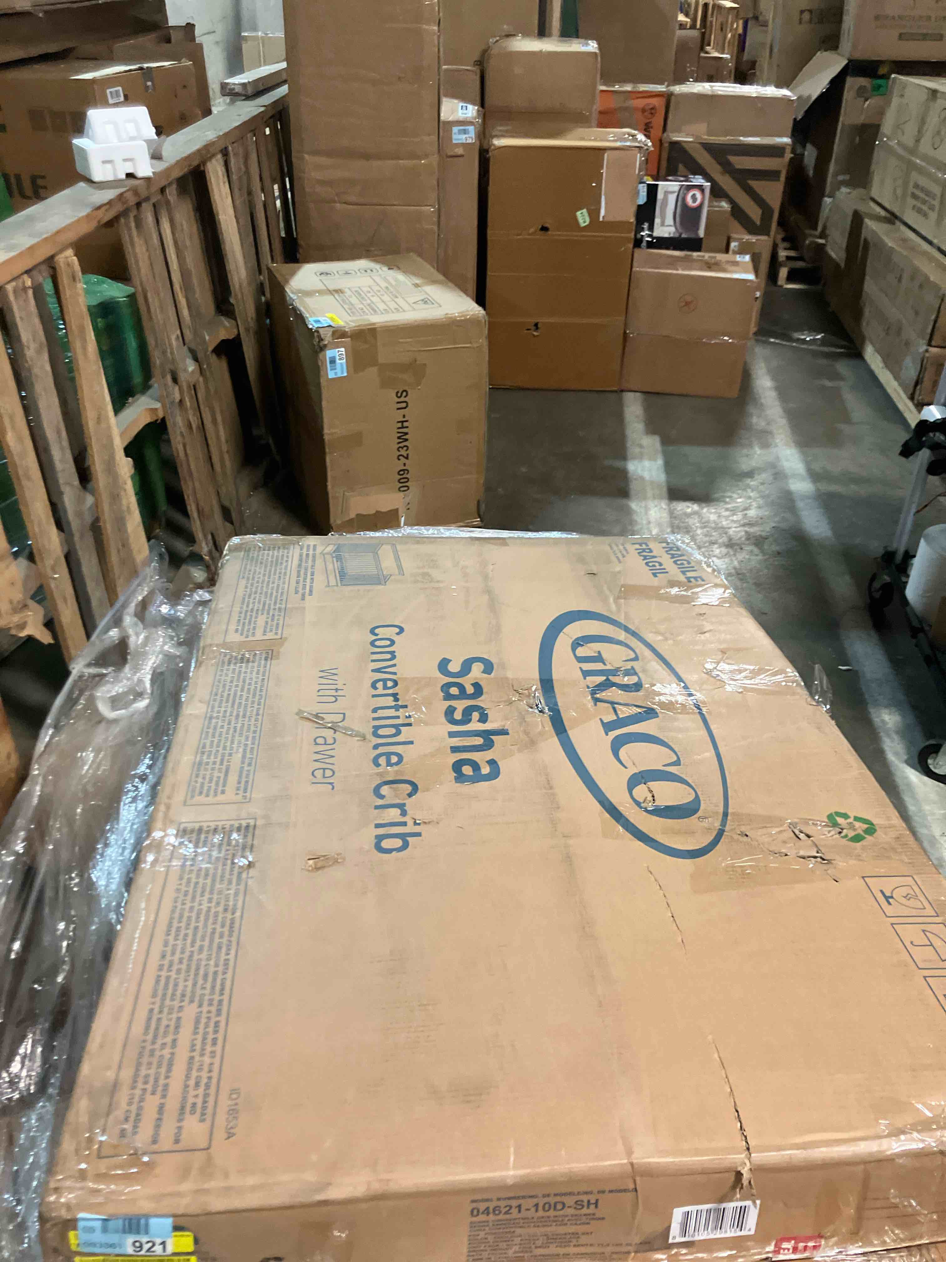 Condition photo showing New/Like New for Graco Sasha 5-in-1 Convertible Crib with Drawer - Frosted Oat