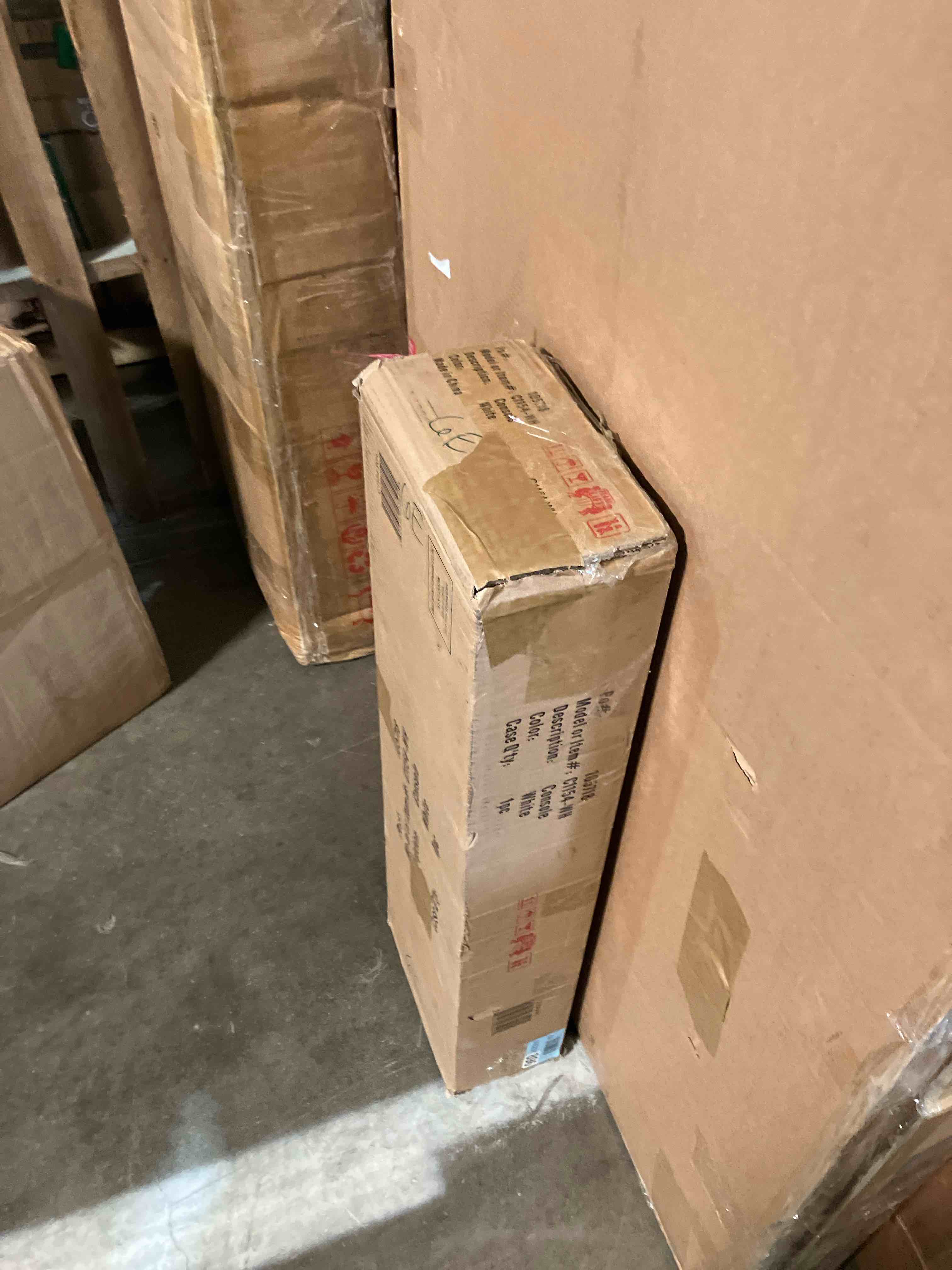 Condition photo showing New/Like New for Mukai Wood Console Table with 2 Open Storage Shelves, Narrow & Minimalist Sofa Table, Entryway Table Perfect for Hallway, Behind The Couch, Living Room & Foyer