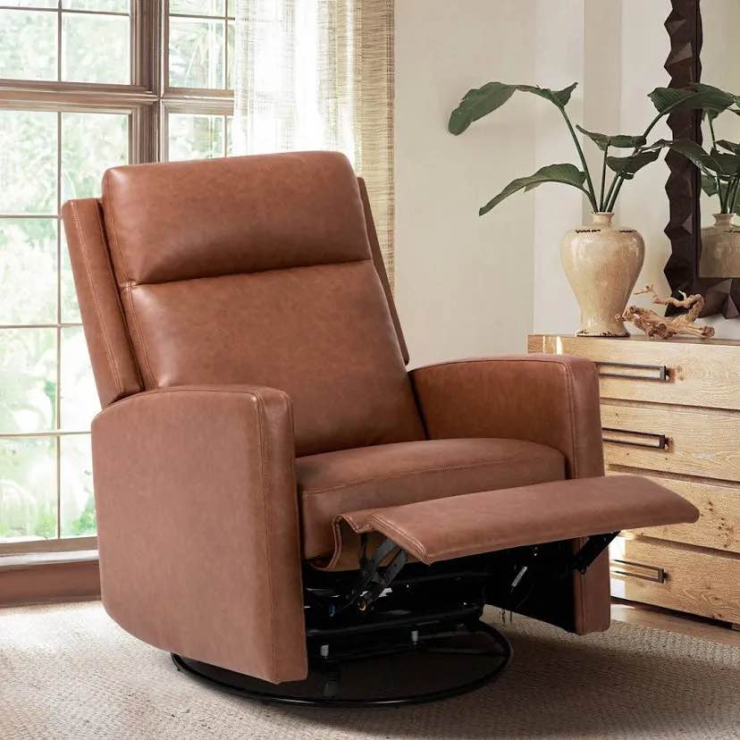 inbox zero maylyn 39.2'' wide modern 360° swivel manual recliner