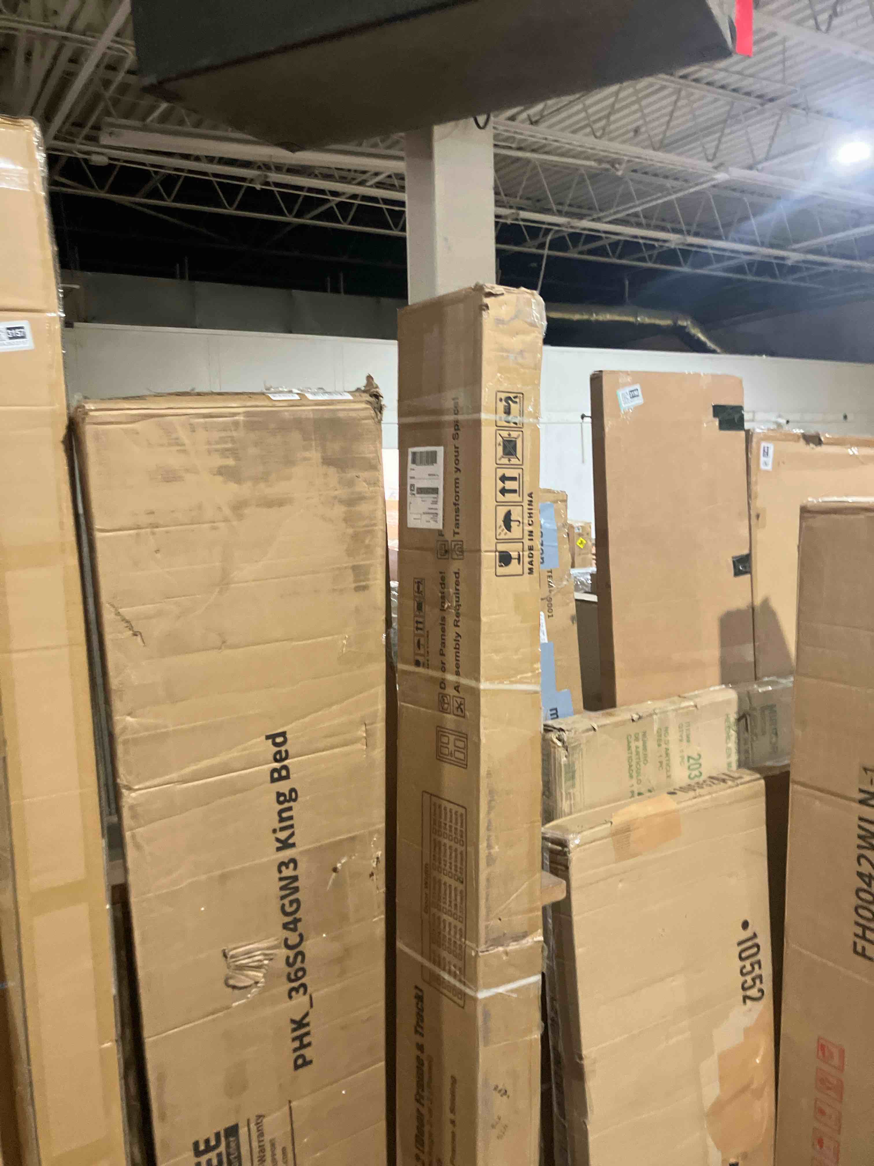 Condition photo showing Good Condition for 84'' Solid Manufactured Wood Barn Door with Installation Hardware Kit