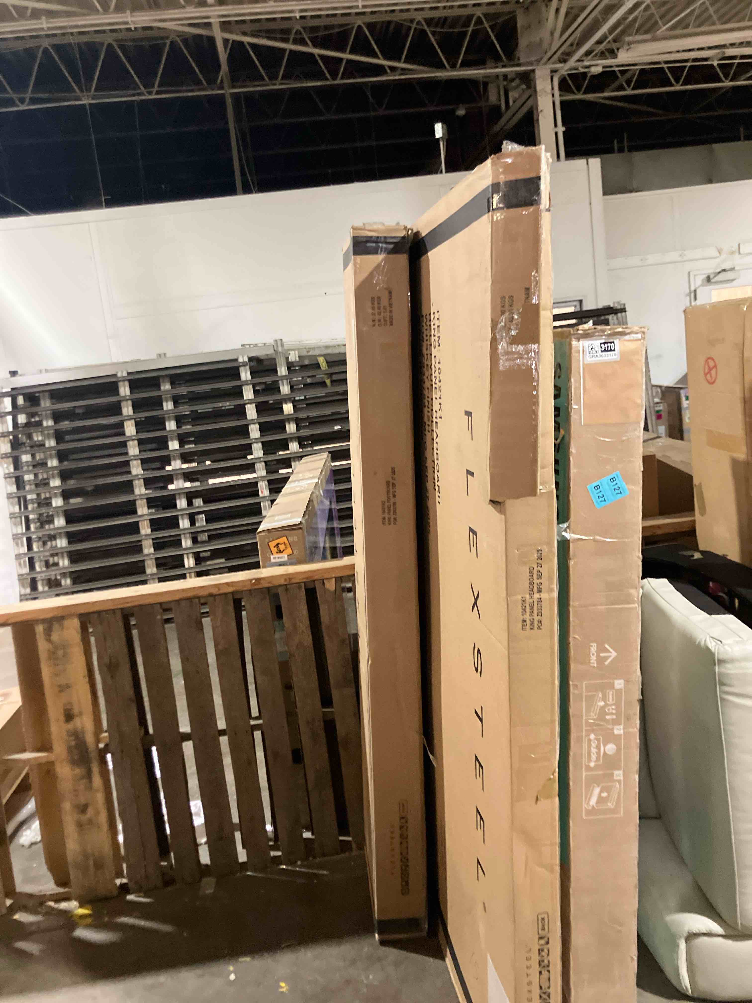 Condition photo showing Good Condition for King Riverstone Wood Bed (Headboard and footboard only)