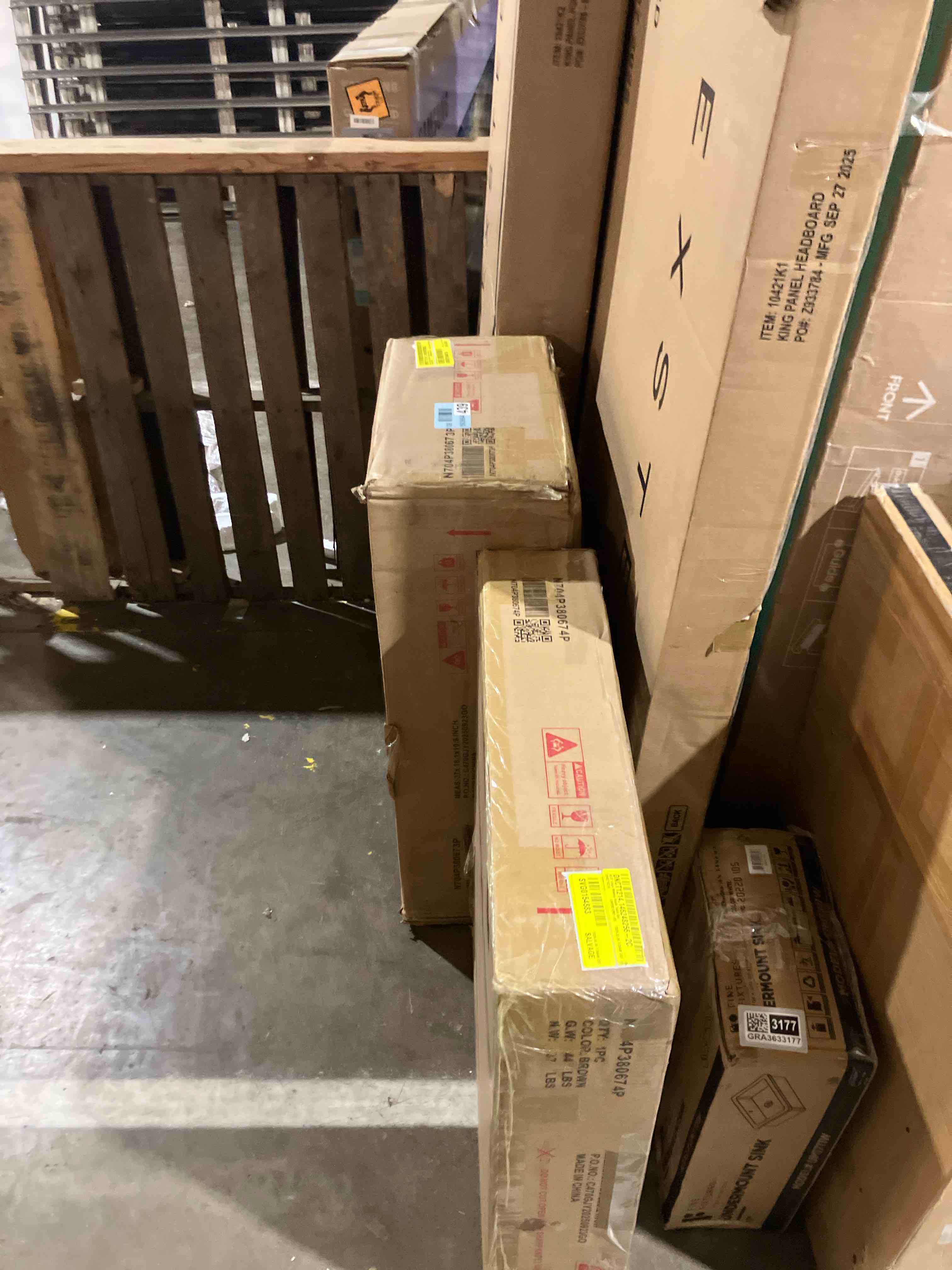 Condition photo showing New/Like New for 43.5" Medium Size Makeup Vanity Table Set with Mirror and Lights, Fluted Design with 10 Drawers & 2 Transparent Glass Cabinets, Stool and Charging (2 boxes)