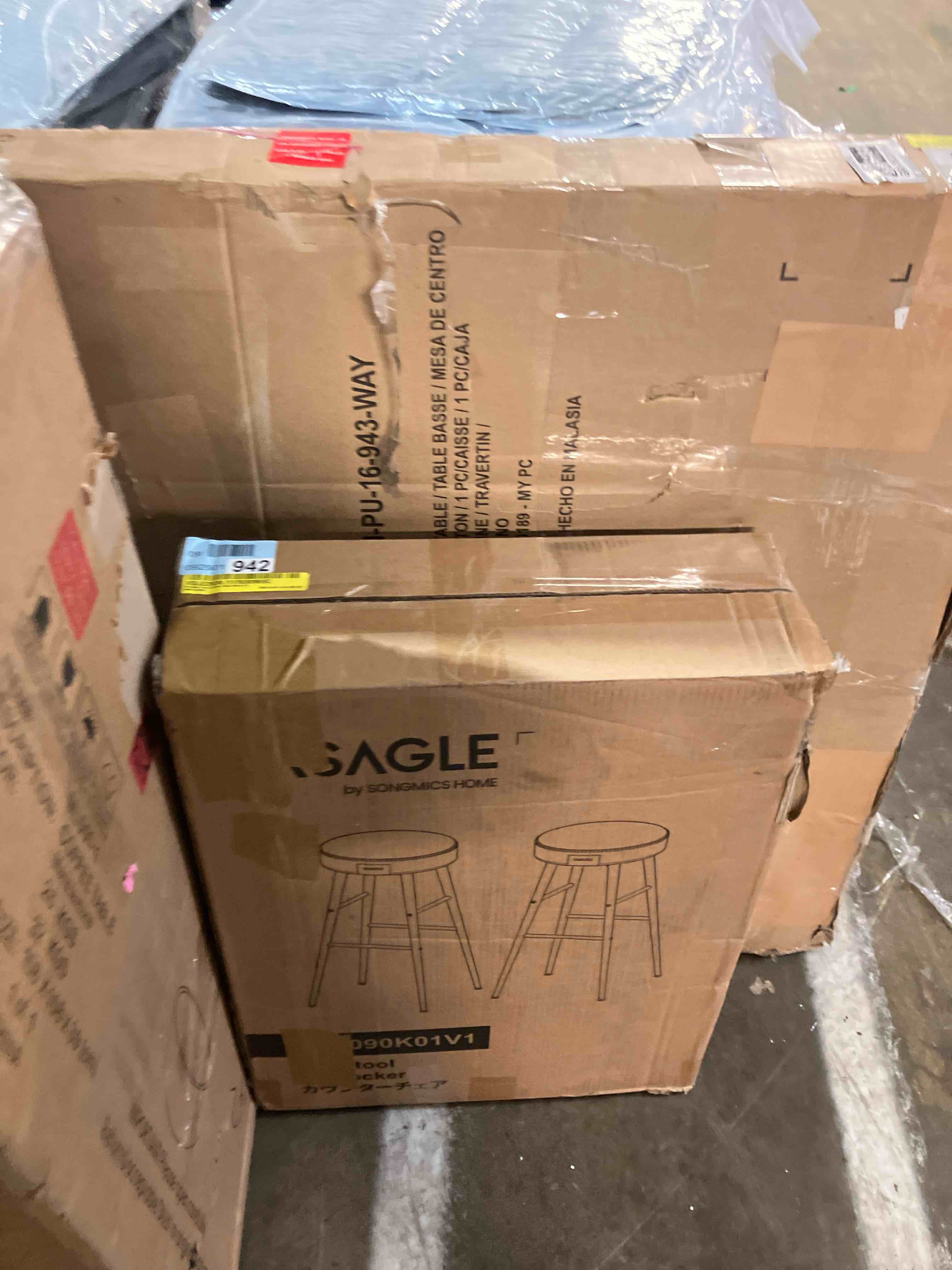 Condition photo showing New/Like New for Parmley Faux Leather Stool (Set of 2)