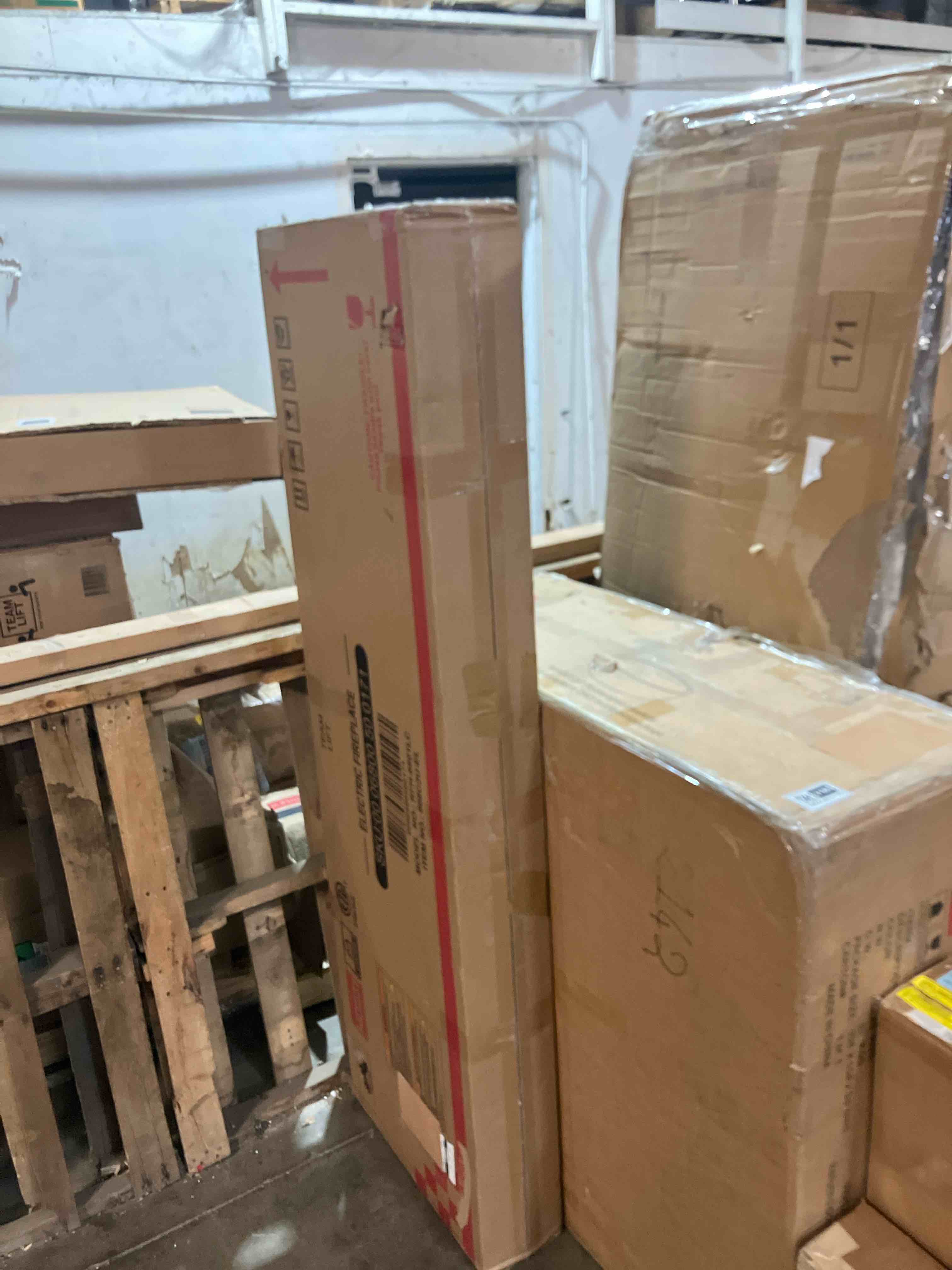 Condition photo showing New/Like New for 18” x 68” Braegger Recessed & Wall Mounted Electric Fireplace, Remote Control w/ Timer, Adjustable Flame Color & Speed