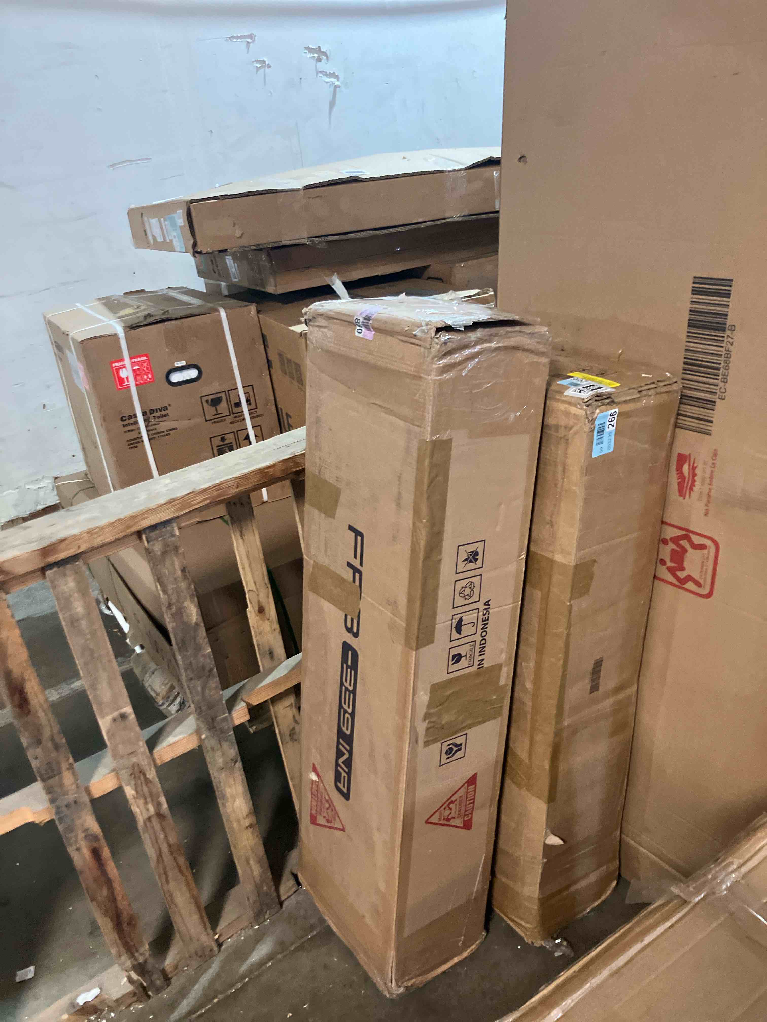 Condition photo showing New/Like New for Geng 74.3"H X 47.2"W Wood Double 6-Tier Standard Bookcase