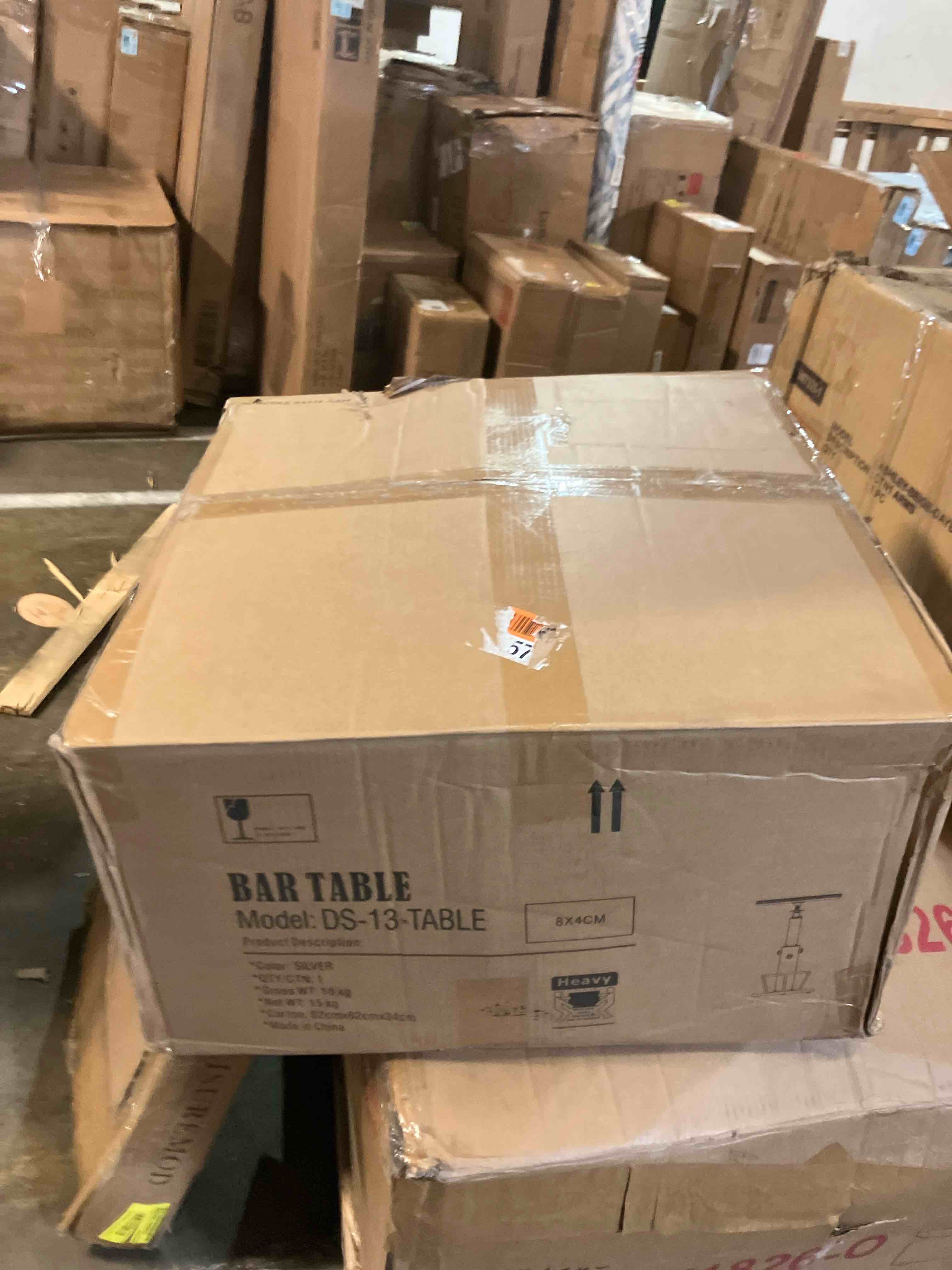 Condition photo showing New/Like New for 42” Ebern Designs Industrial Bar Table