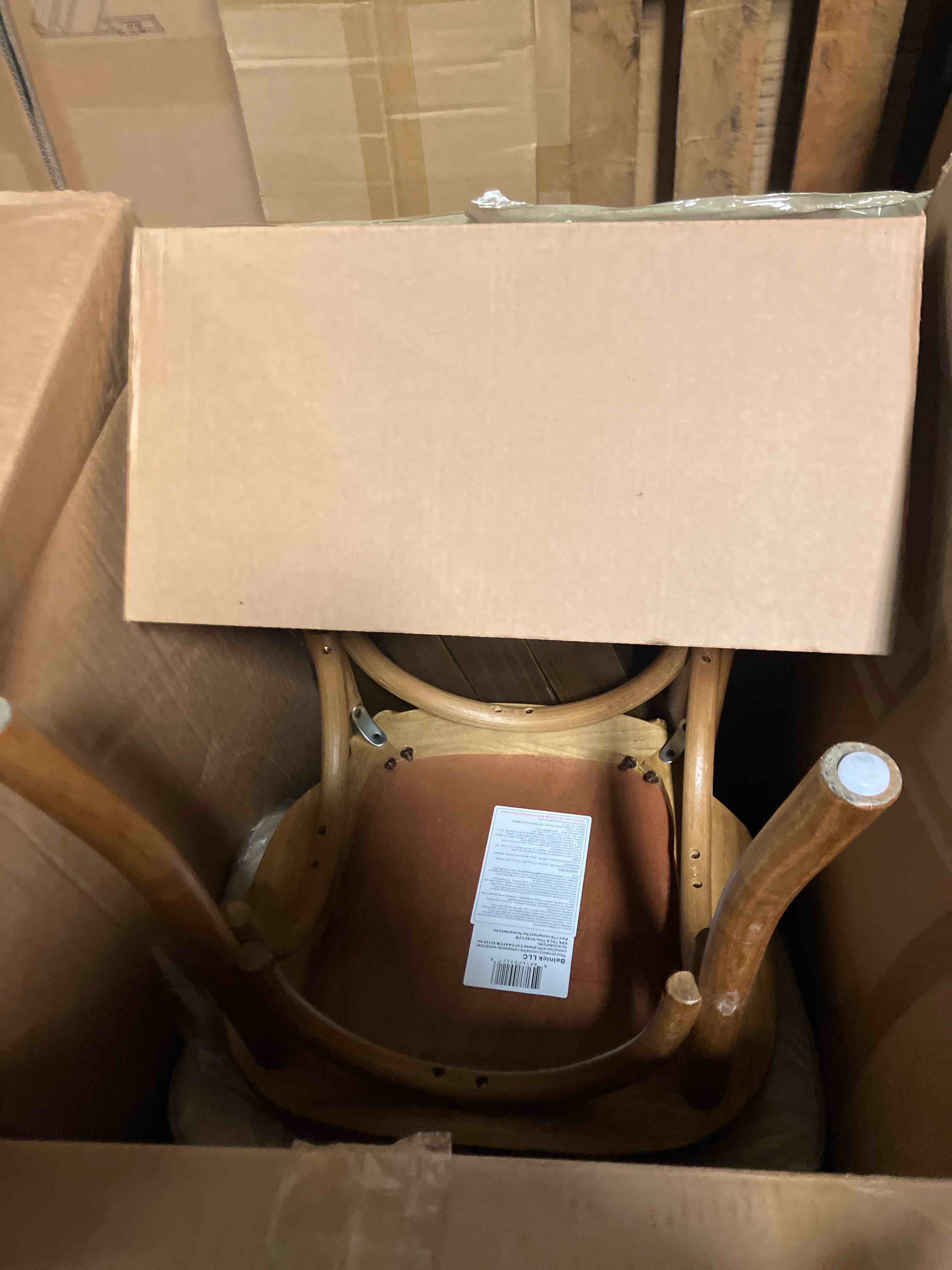 Condition photo showing New/Like New for Flash Furniture HERCULES Series Pecan Cross Back Chair