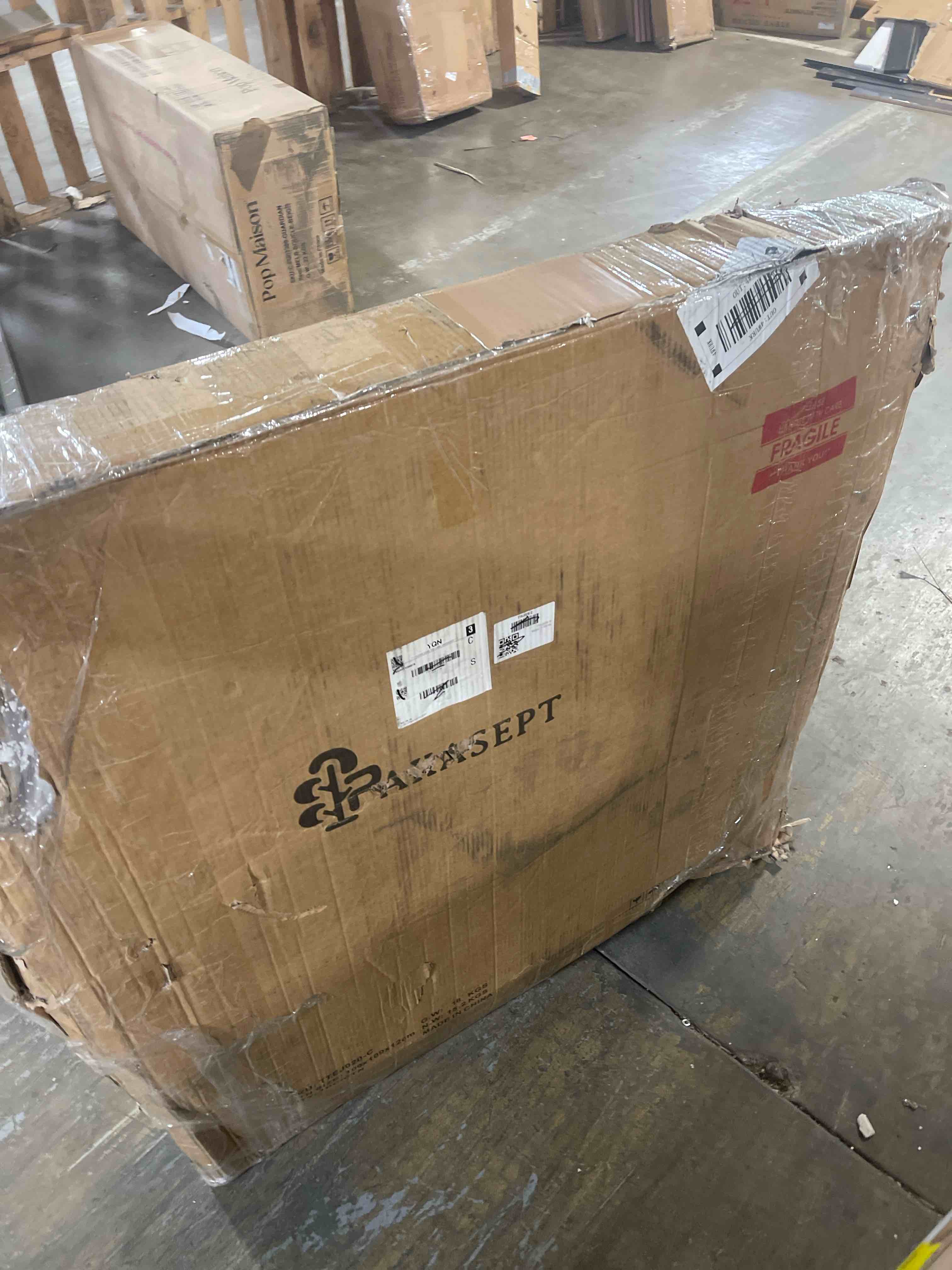 Condition photo showing As Is for Round Dining Room Table for 1-4, with Solid Wood Base