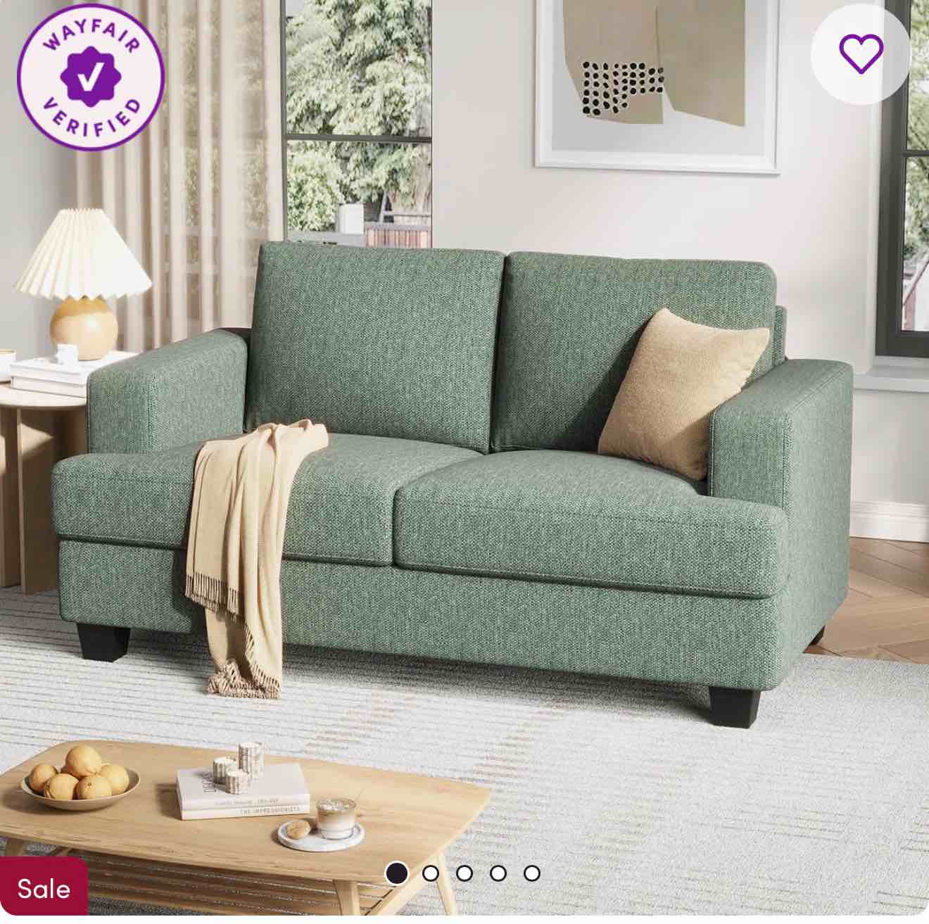 63" Chenile Loveseat Sofa