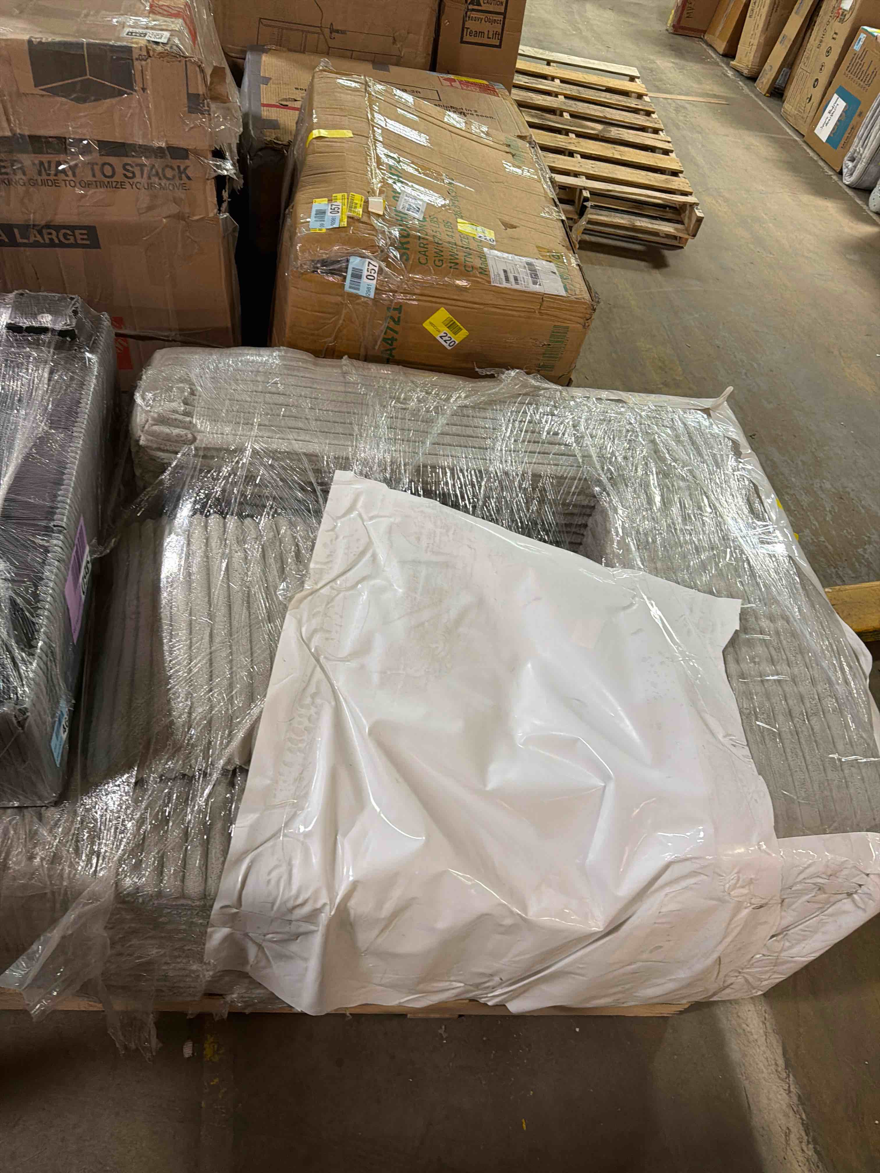 Condition photo showing As Is for 107.5" Cloud Modular Sectional Sofa with 1 Ottoman,Modern Minimalist Upholstered Couches, Comfort U Shaped Sofa for Living Room,Deep Seat Corner Couch?No Assembly Required