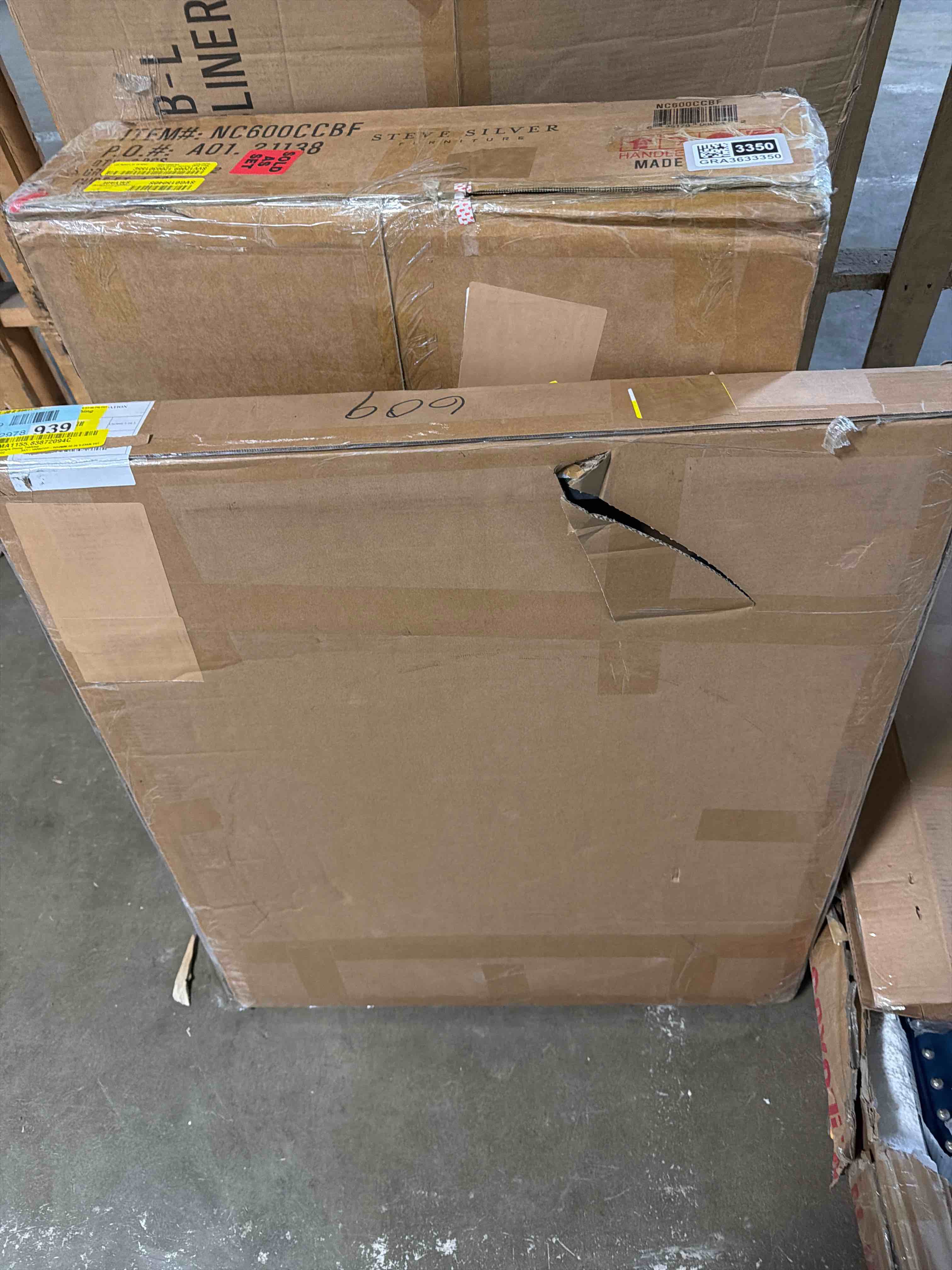 Condition photo showing As Is for Rutter 71 Inch Rectangle Dining Table
