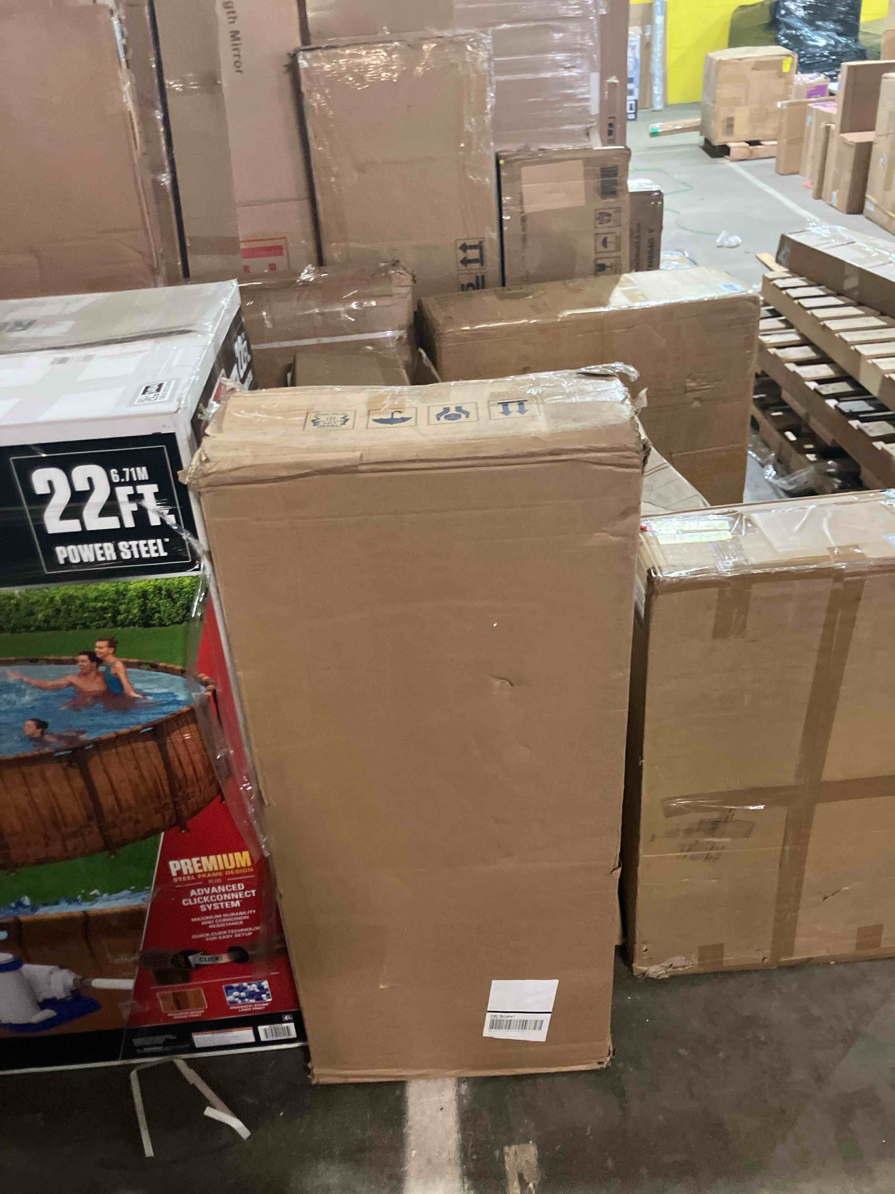 Condition photo showing As Is for Tribesigns 59 Inch Computer Desk with 3 Drawers, Industrial PC Desk Study Writing Table Workstation with File Storage, Home Office Desks with Large Desktop and Metal Frame, (Incomplete box B missing box A)