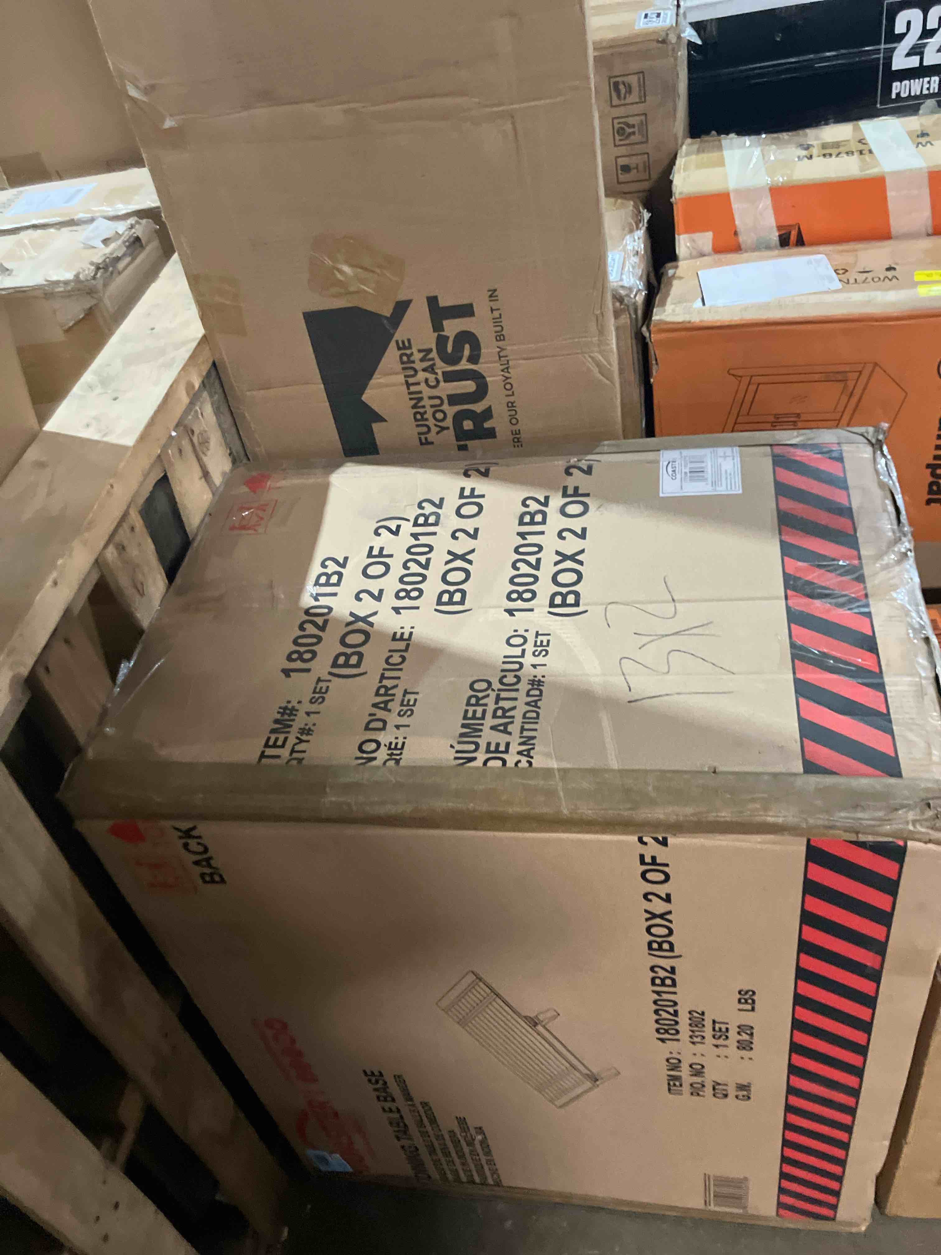 Condition photo showing As Is for Ophelia & Co. Morriston Extendable Solid Wood Dining Table (Table base only)