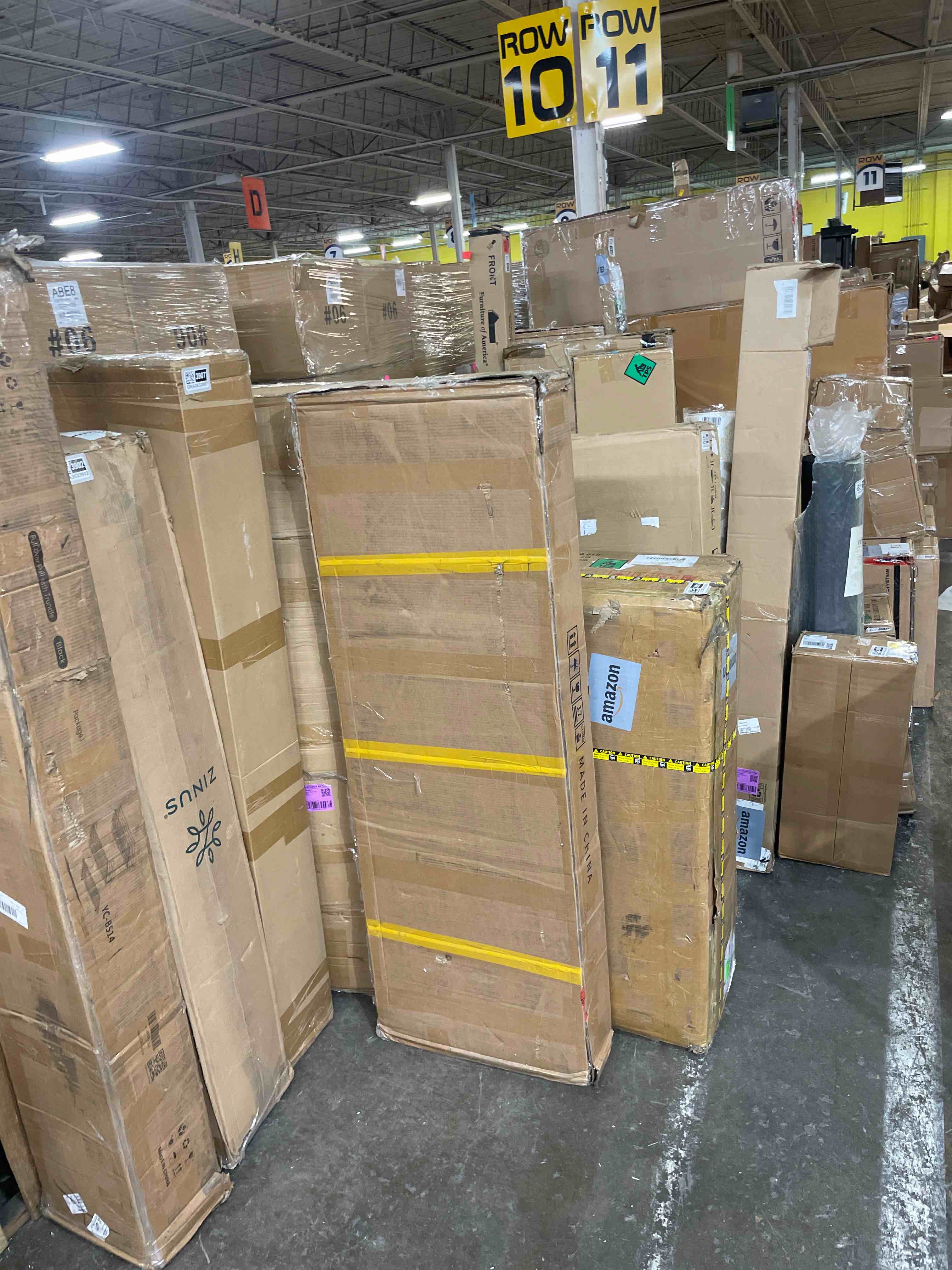 Condition photo showing As Is for led bed frame queen size with 2 hidden storage drawers & bookcase, pu leather headboard, upholstered platform bed with charging station, metal slats support, noise free, no box spring needed (incomplete box 1/2)