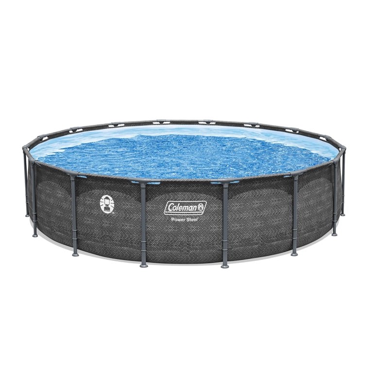 coleman power steel 16 ft. x 42 in. round metal frame above ground pool set