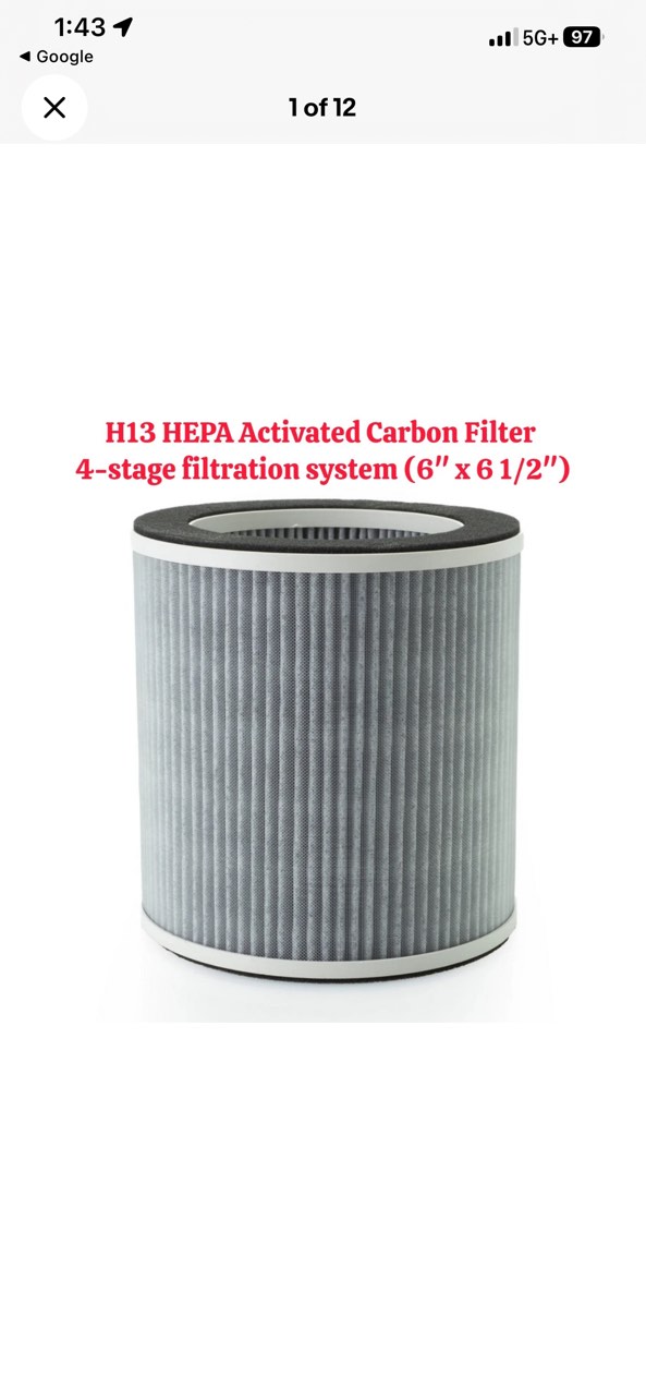 medic therapeutics h13 hepa activated carbon filter 4-stage filtration system