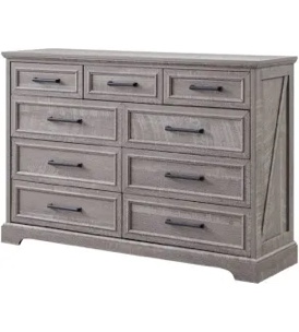 osasumwen 52"w farmhouse 9 drawer dresser, wood chest of drawer 