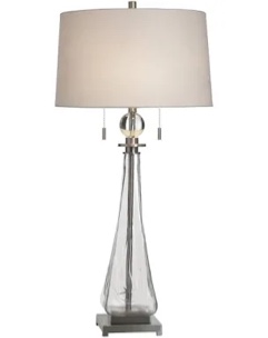 Brookelle Glass Table Lamp