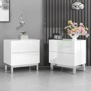 high gloss electroplated nightstand