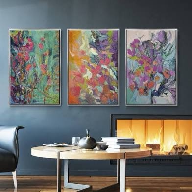 Descending Graces Framed On Canvas 3 Pieces Set