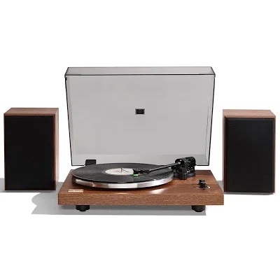 Arkrocket Cassini Bluetooth Vinyl Turntable Record Player 40Watt Stereo Bookshelf Speakers