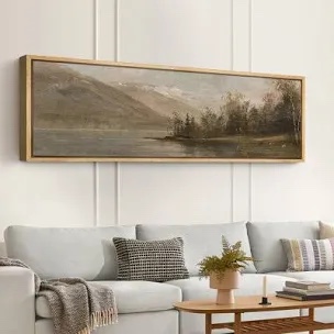serene abstract landscape extra large framed wall art oversized canvas print