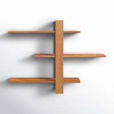 rashanda 3 piece pine solid wood floating shelf