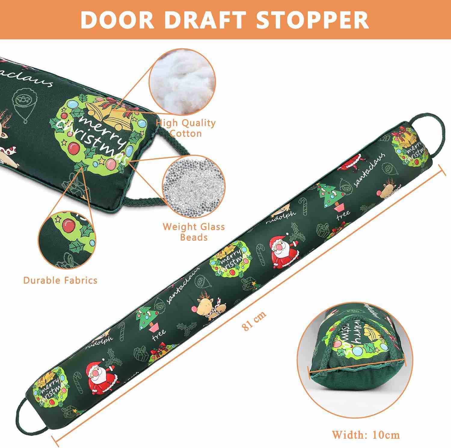Christmas triangle under door draft stopper