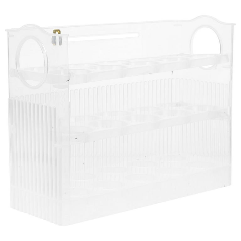 FRCOLOR Plastic Egg Storage Stand Fridge Chicken Egg Holder Refrigerator Egg Storage Rack,5.91"X4.33"X0.12"