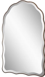 Katerina Scalloped Wood Wall Mirror