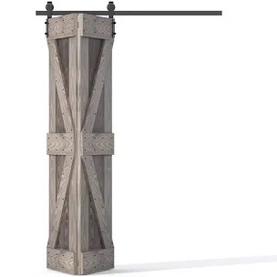 Coast Sequoia 84"H Embossing Bi-Fold Barn Door with Sliding Hardware Kit