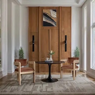 frink upholstered dining arm chair