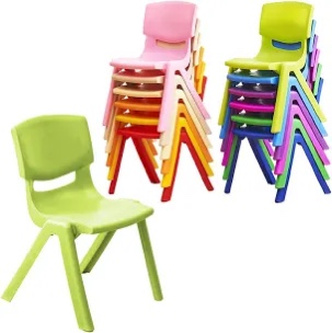 12Pcs Stackable School Chairs, Colorful Kids Plastic Chair for Toddlers