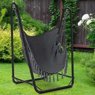 U-Shaped Hammock Chair Stand, Double-Tube Outdoor