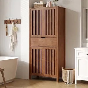 69" Kitchen Pantry Cabinet, Tall Farmhouse Storage Cabinet