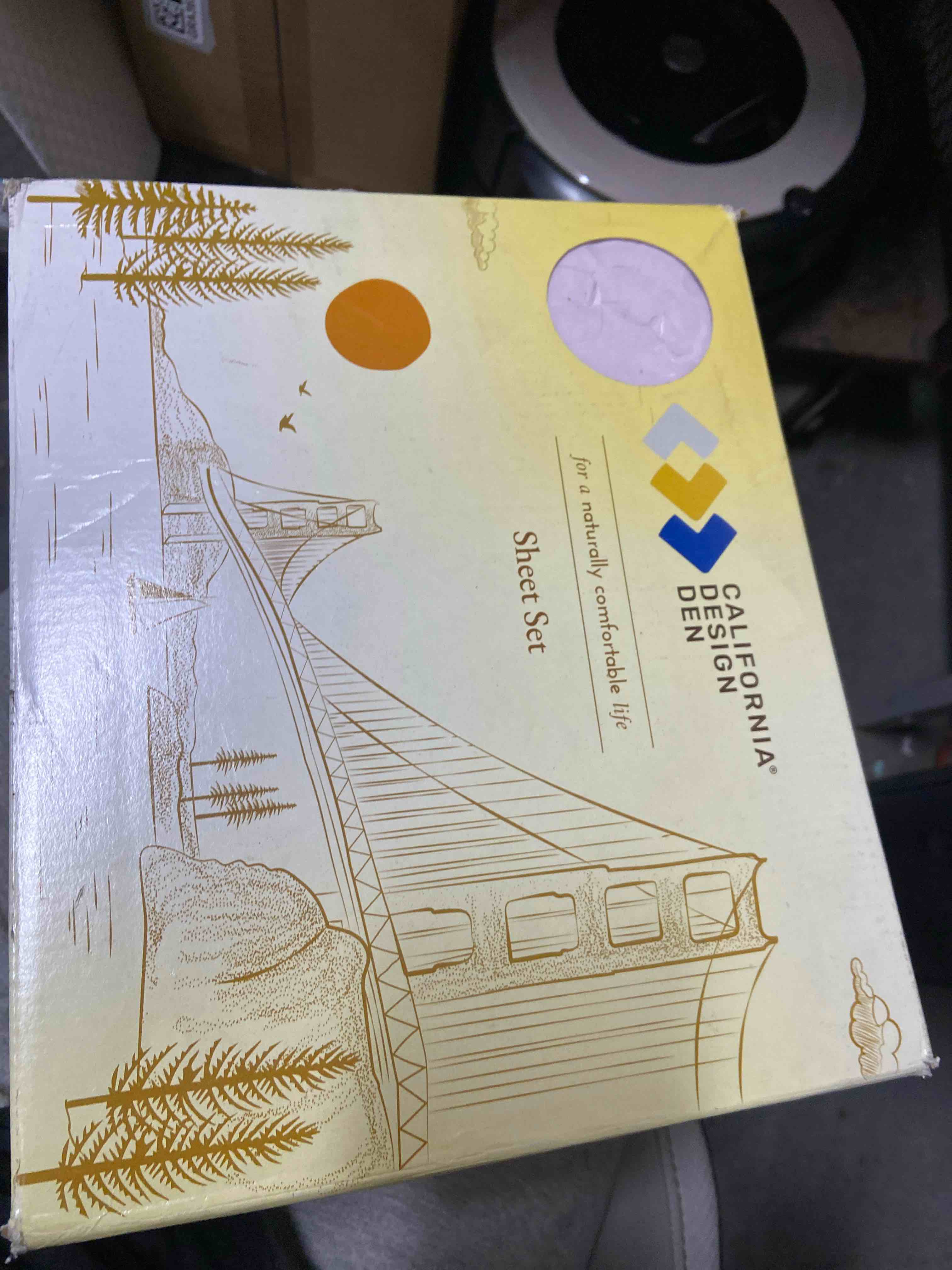 Condition photo showing New/Like New for California Design Den King Size Sheets Set - 400 Thread Count Sateen, Natural 100% Cotton Sheets with Deep Pockets, Breathable and Durable Bedding Set - Pink