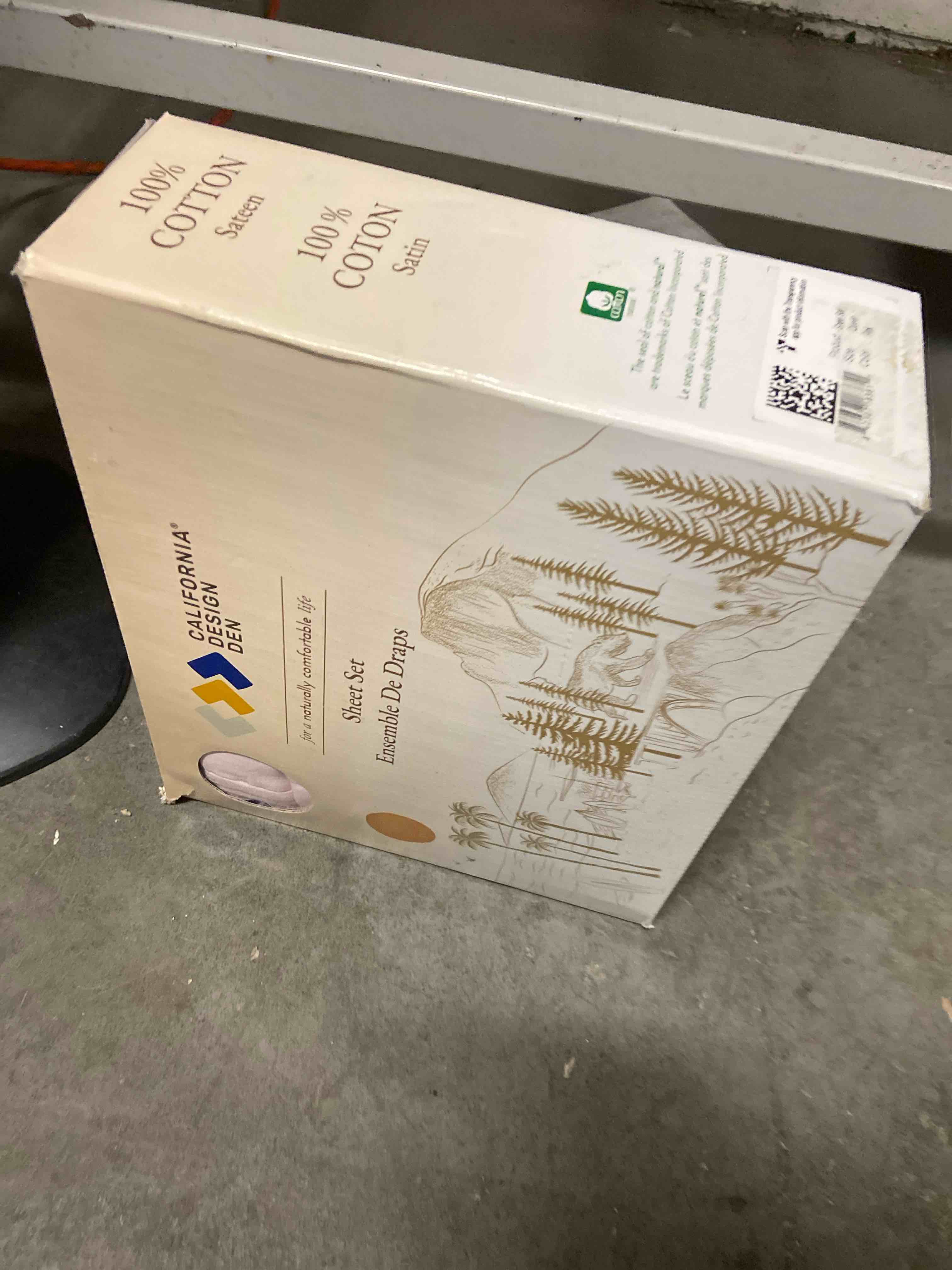 Condition photo showing New/Like New for California Design Den Queen Sheet Set - Natural 100% Cotton Bed Sheets Queen Size Bed Set with Deep Pockets, Soft Sateen Weave, Breathable and Durable Bedding (Pink)