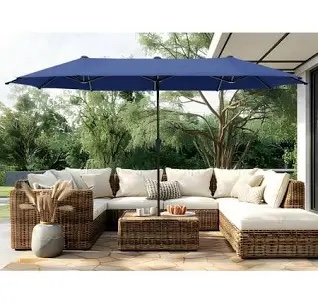 mf studio 13  blue rectangle market patio umbrella