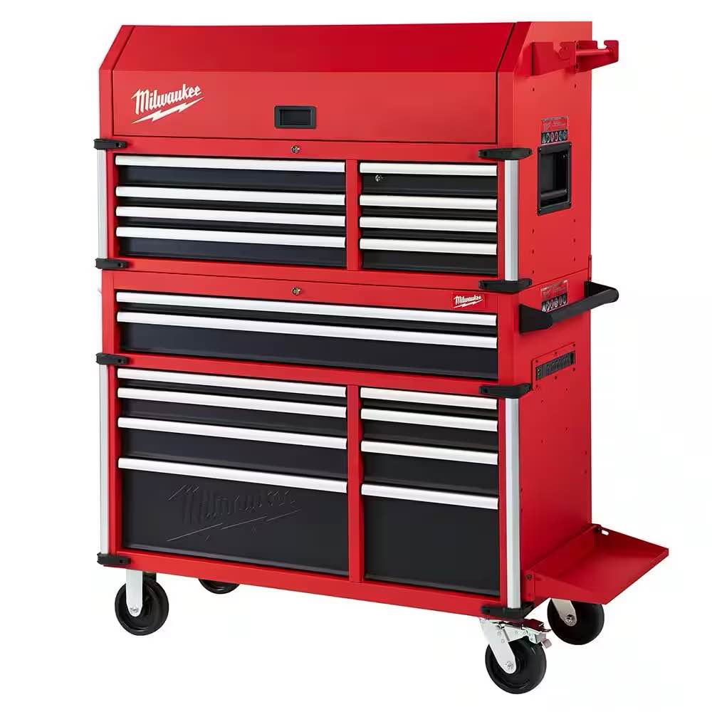 Featured Item!! Milwaukee High Capacity 46 in. W x 22 in. D 18-Drawer Rolling Tool Chest and 10 Drawer Base Cabinet Combo