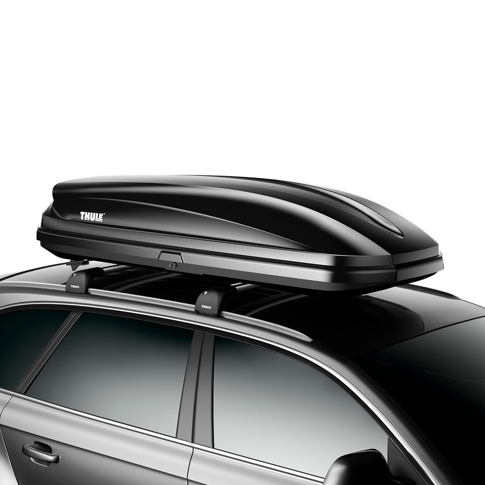  Thule Pulse L Black Roof Box, Cargo Carrier with 110lb load capacity, 16 cu Ft Volume,  Fast Grip Mounting System, External dimensions (LxWxH) 76 x 33 x 16.5 in. Fits all Thule cargo racks except: xporter pro, tracrac truck, trackrac van. Rack system sold separately, cargo box needs key replacement, minor scratching otherwise great quality cargo carrier. 