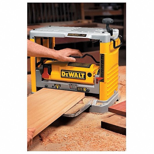 DEWALT Benchtop Planer, 15-Amp, 12-1/2-Inch, 3-Knife Cutter, 20,000 RPM, Corded (DW734). Has been used perhaps once, machine considered brand new, pristine condition. 